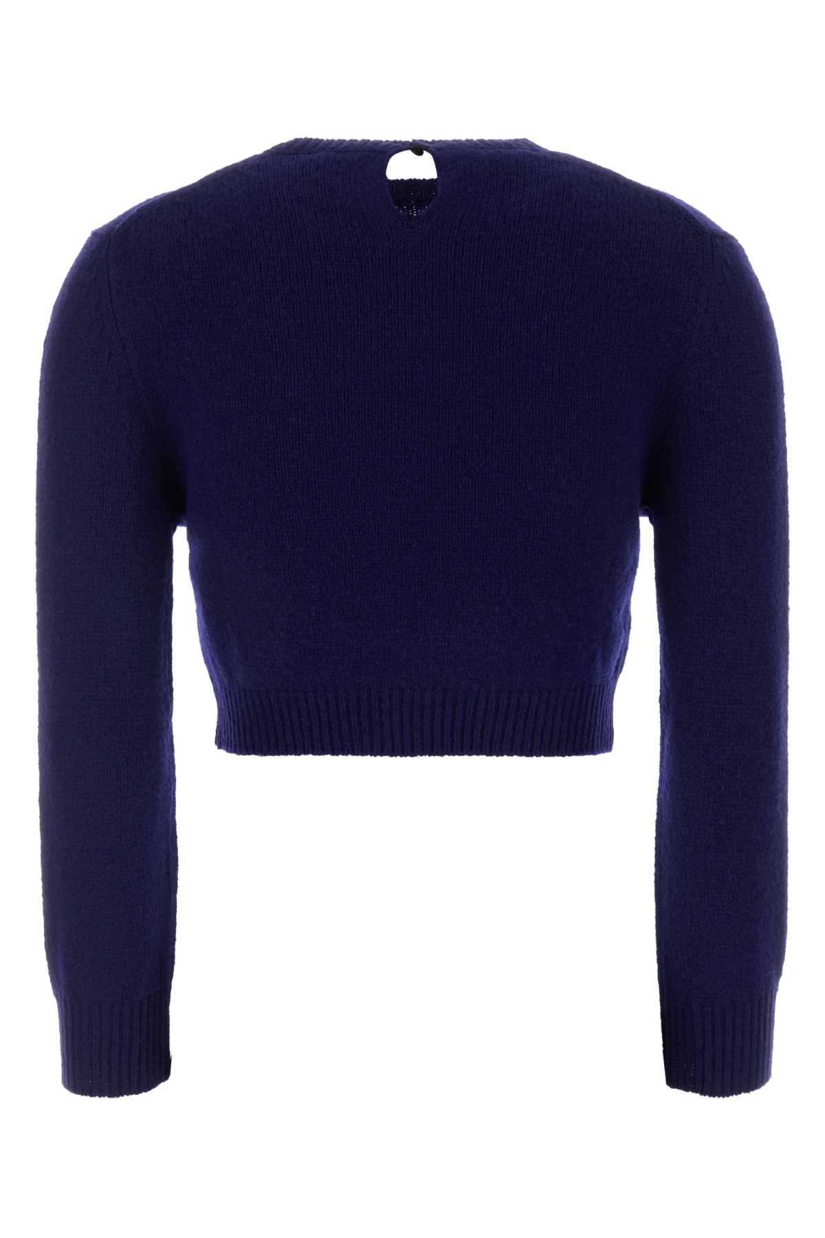 Jil Sander Blue Wool Blend Sweater Size M / US 6-8 / IT 42-44 - 2 Thumbnail