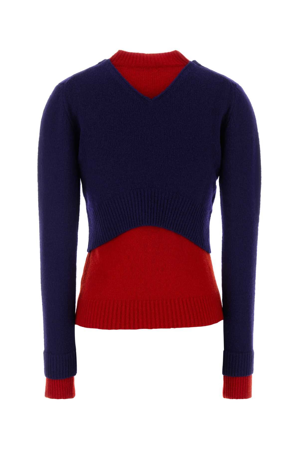 Jil Sander Navy Blue Wool Blend Sweater Size S / US 4 / IT 40 - 2 Thumbnail