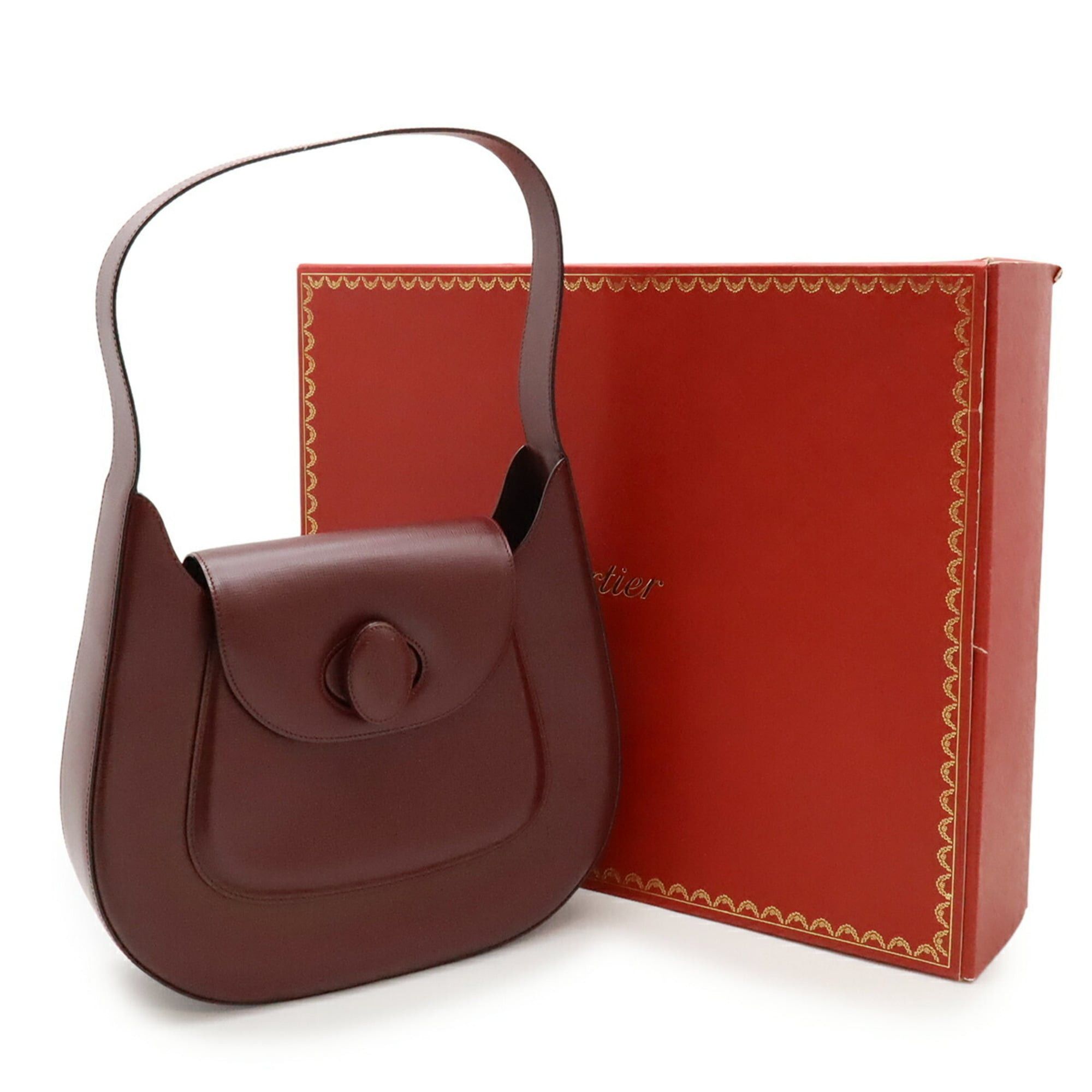 Cartier Cartier Must Shoulder Bag, Calf Leather, Bordeaux, L1000250 Size ONE SIZE - 10 Thumbnail