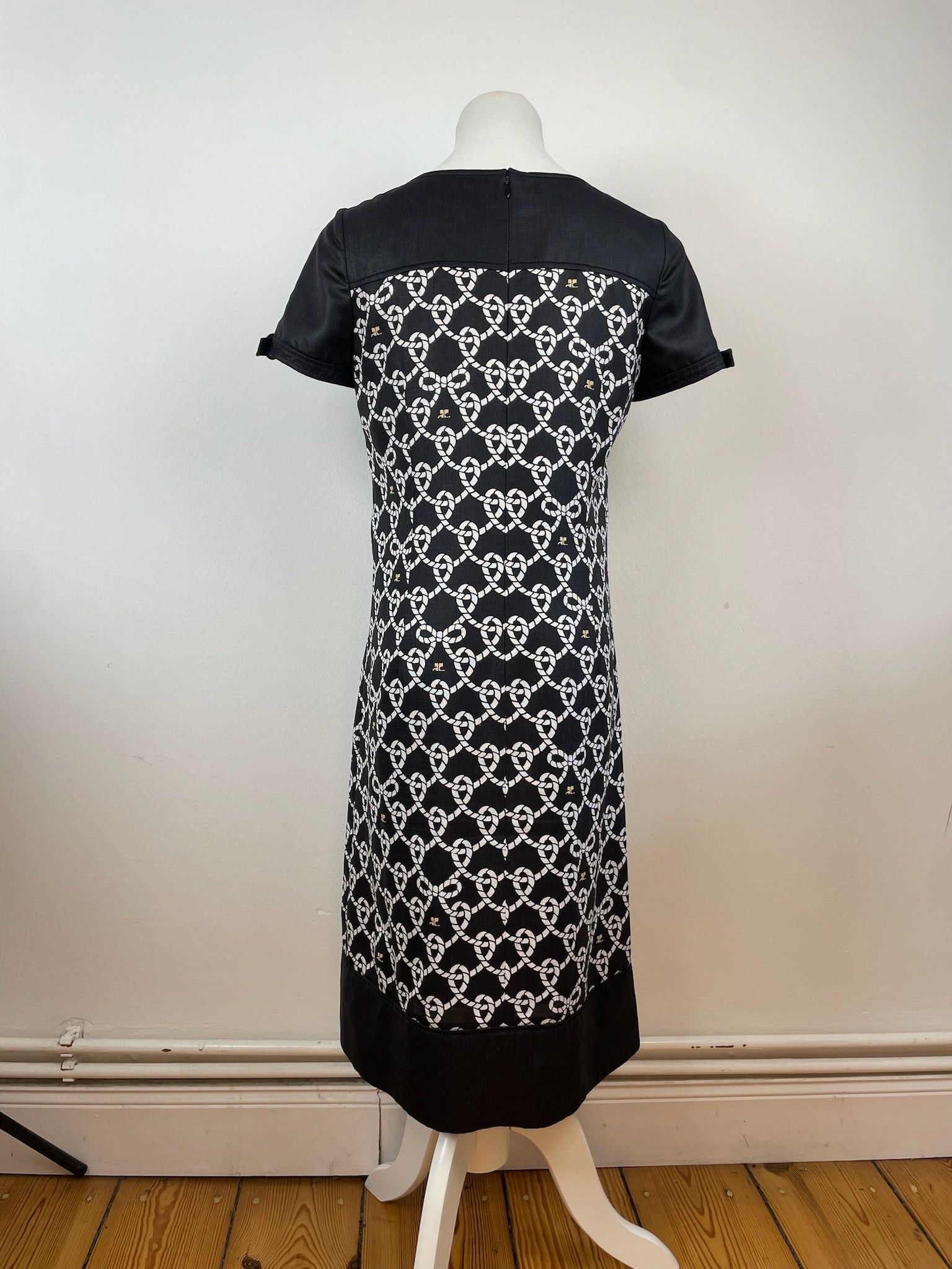 Courreges Vintage Abstract Dress Black White M Size S / US 4 / IT 40 - 14 Thumbnail