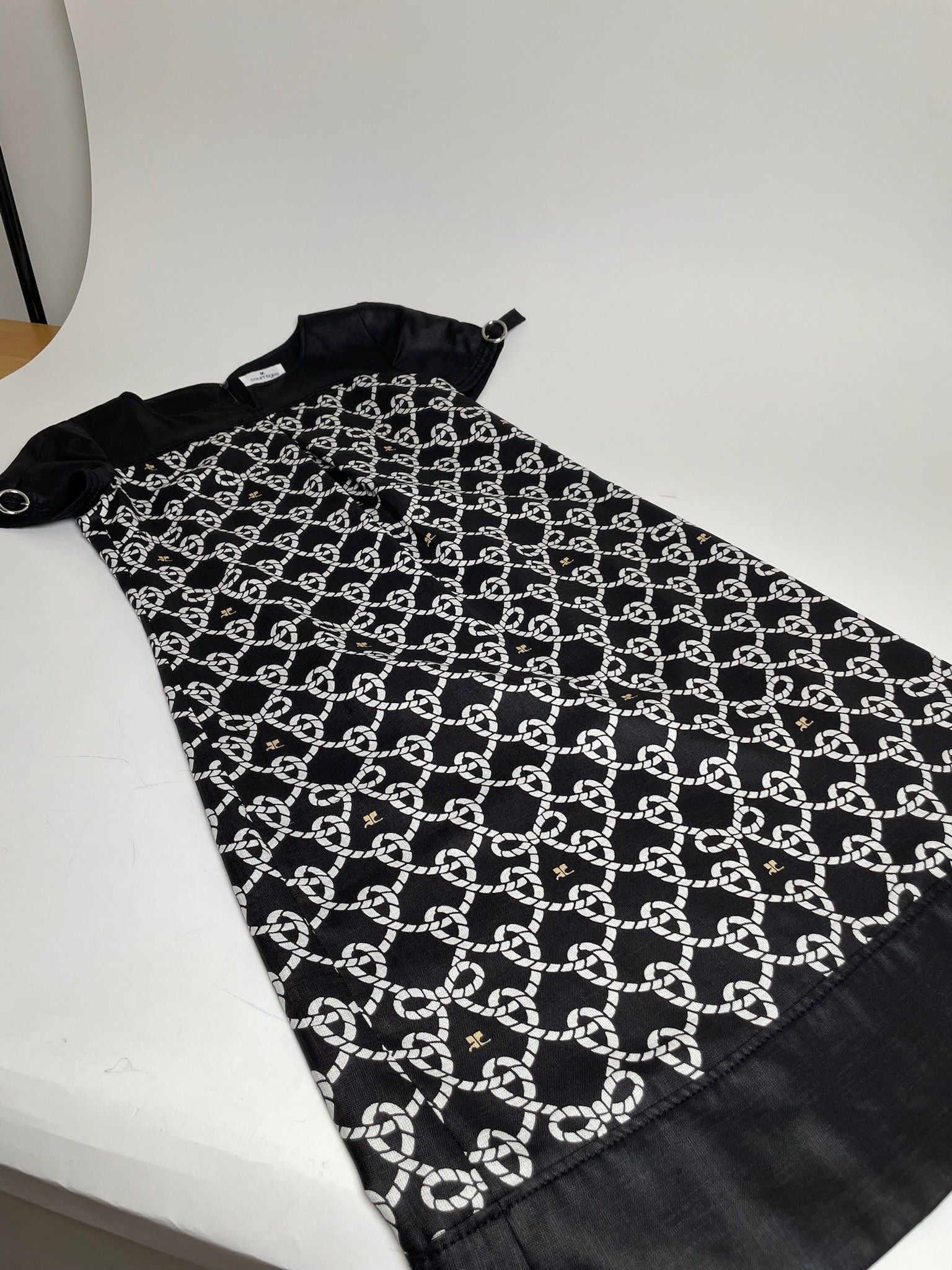 Courreges Vintage Abstract Dress Black White M Size S / US 4 / IT 40 - 11 Thumbnail