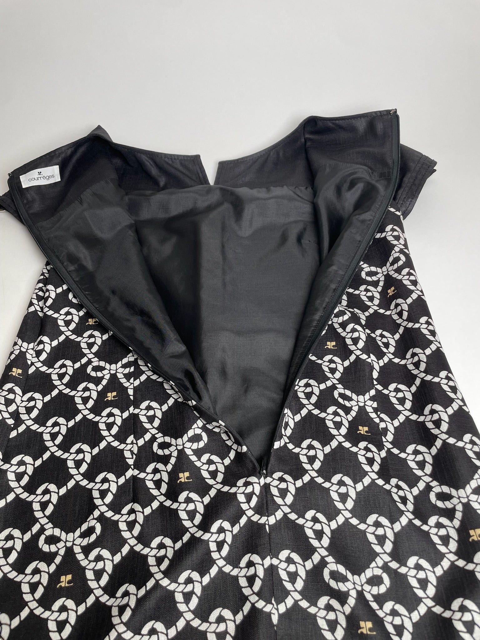 Courreges Vintage Abstract Dress Black White M Size S / US 4 / IT 40 - 9 Thumbnail
