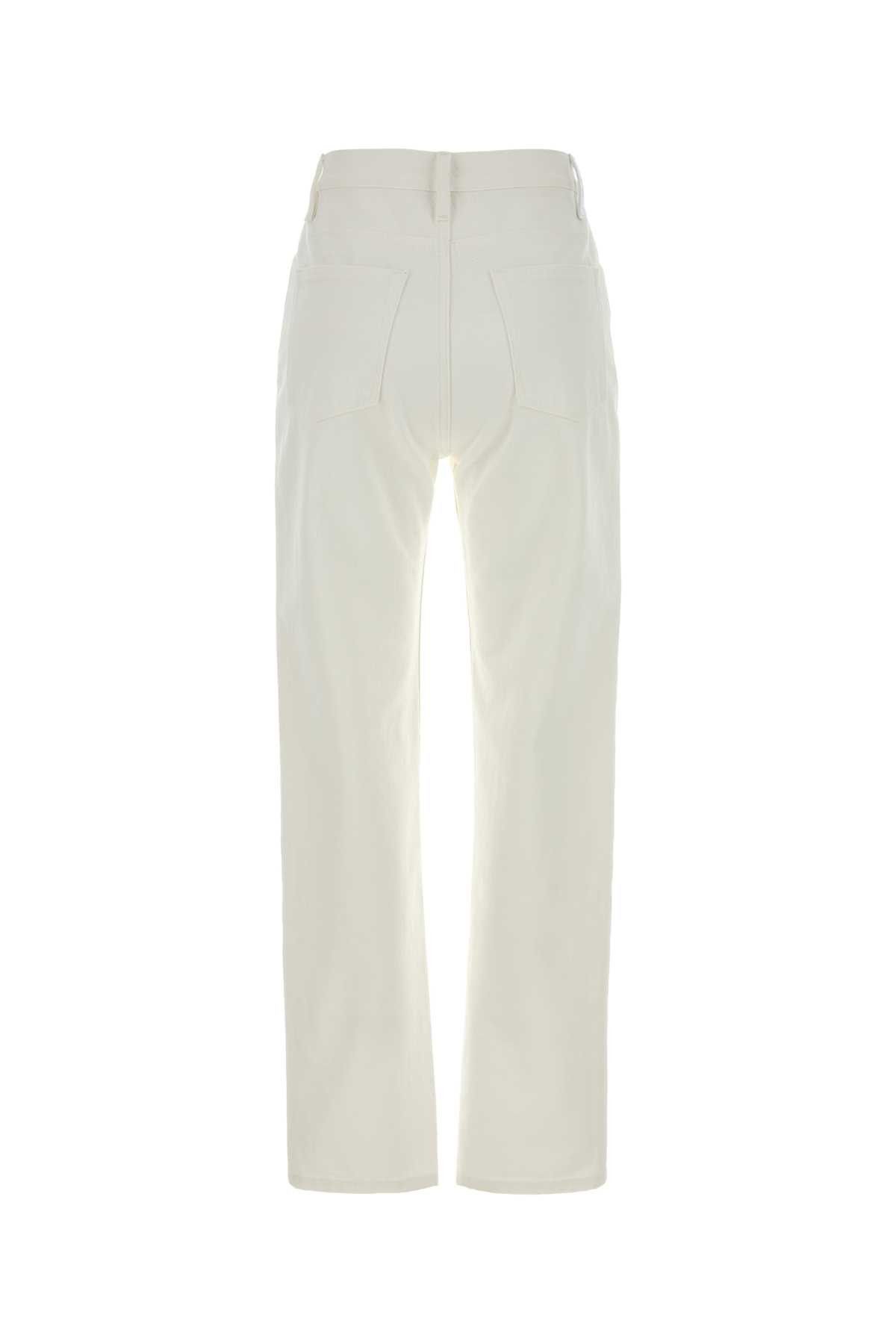Jil Sander White Denim Jeans Size 30" / US 8 / IT 44 - 2 Thumbnail