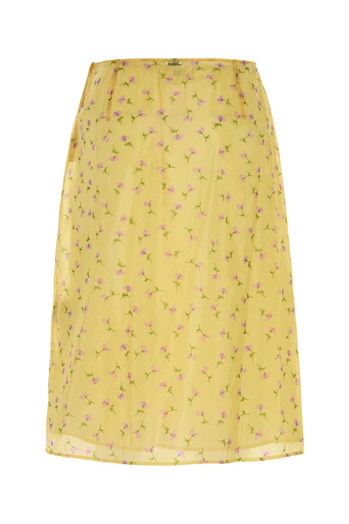 Jil Sander Printed Organza Skirt Size 28" / US 6 / IT 42 - 2 Thumbnail