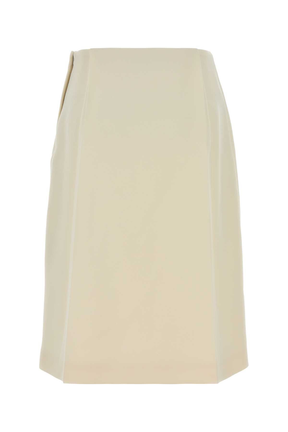 Jil Sander Ivory Crepe Skirt Size 28" / US 6 / IT 42 - 2 Thumbnail