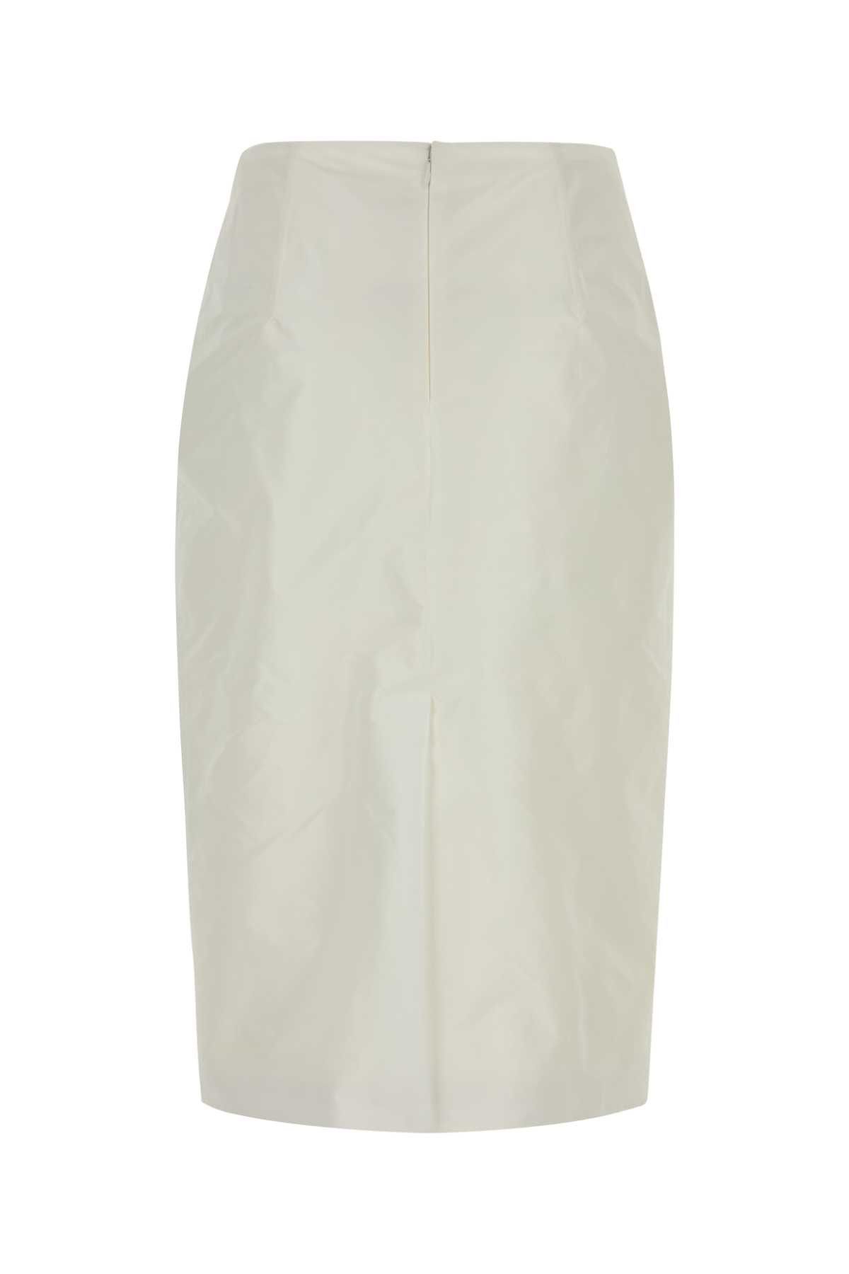 Jil Sander White Faille Skirt Size 28" / US 6 / IT 42 - 2 Thumbnail