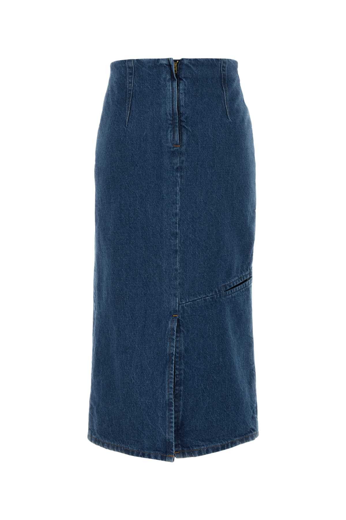 Jil Sander Denim Skirt Size 27" / US 4 / IT 40 - 2 Thumbnail