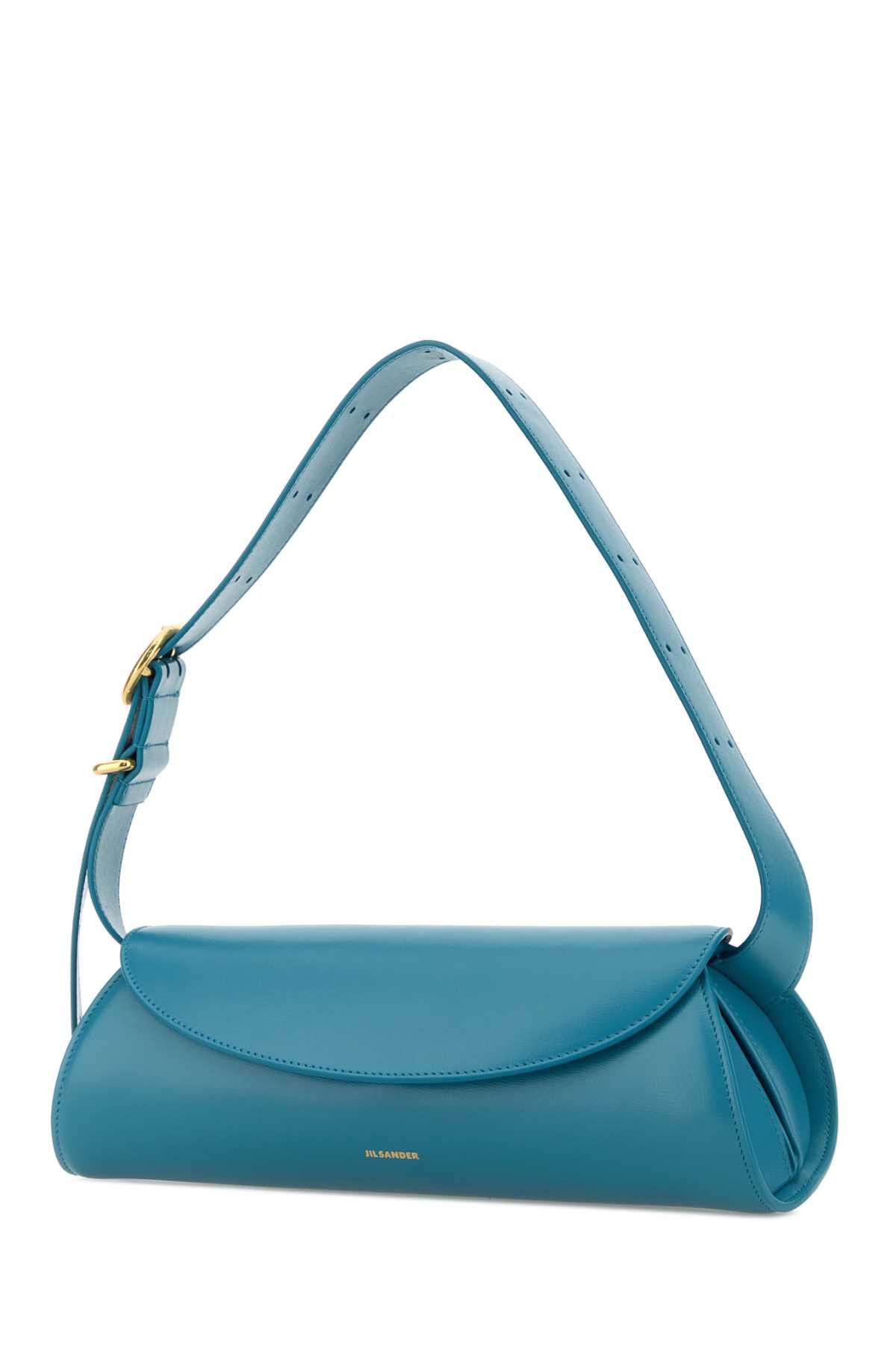 Jil Sander Turquoise Leather Small Cannolo Shoulder Bag Size ONE SIZE - 2 Thumbnail