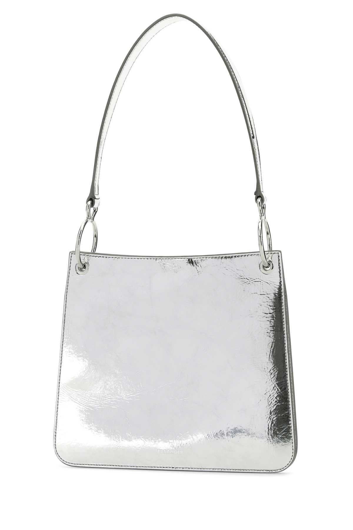 Jil Sander Silver Leather Otto Shoulder Bag Size ONE SIZE - 2 Thumbnail