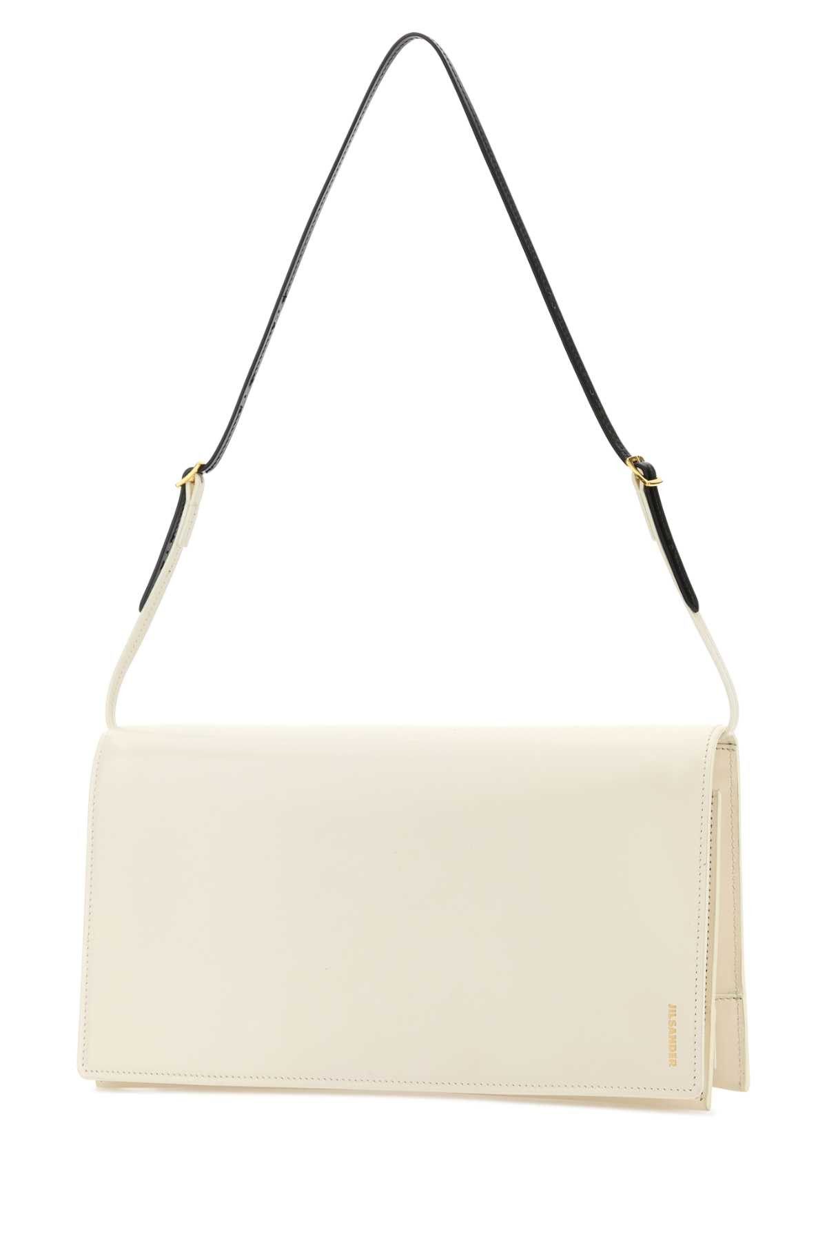 Jil Sander White Leather Medium File Shoulder Bag Size ONE SIZE - 2 Thumbnail