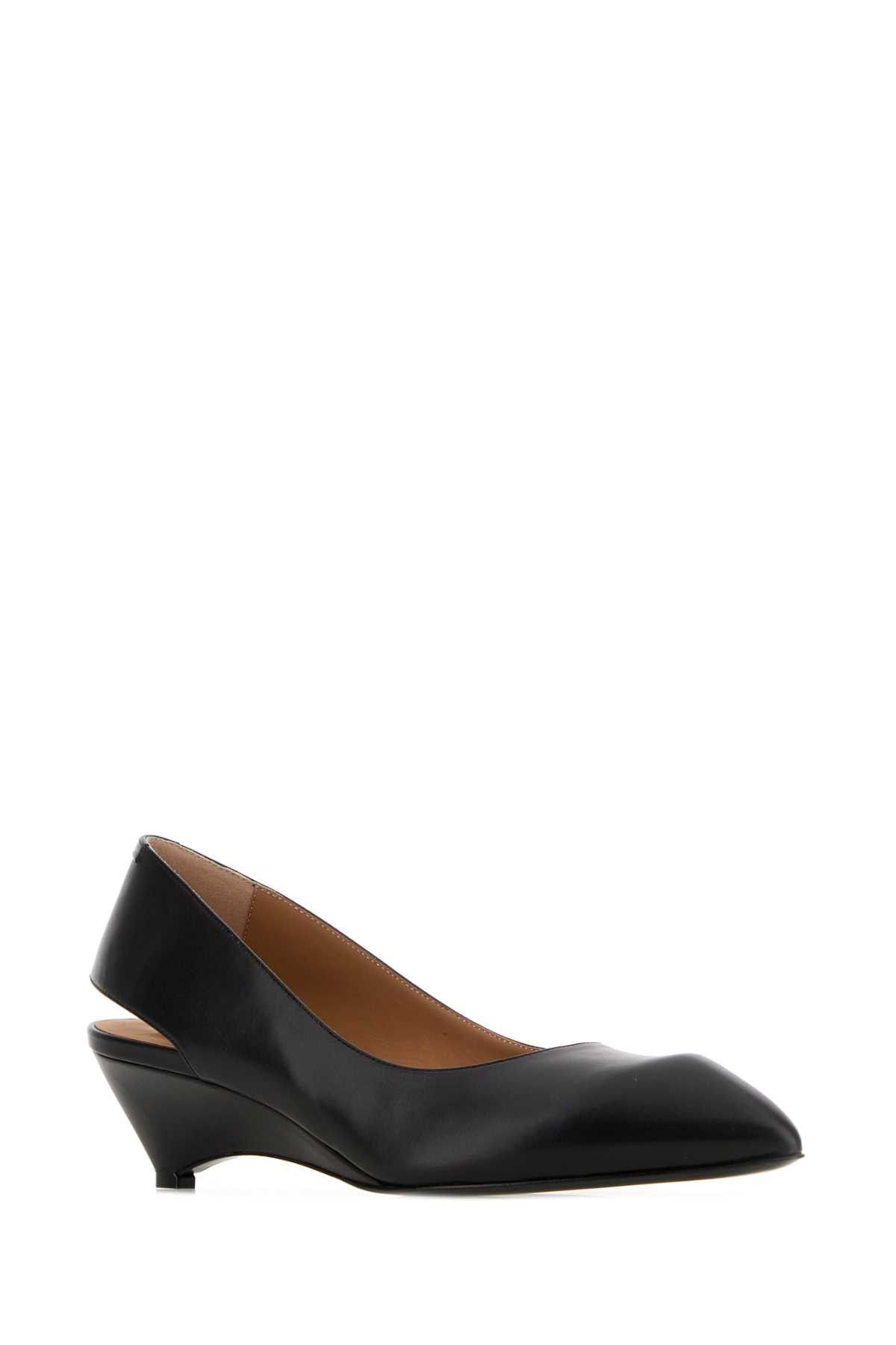 Jil Sander Black Leather Pumps Size US 9 / IT 39 - 2 Thumbnail