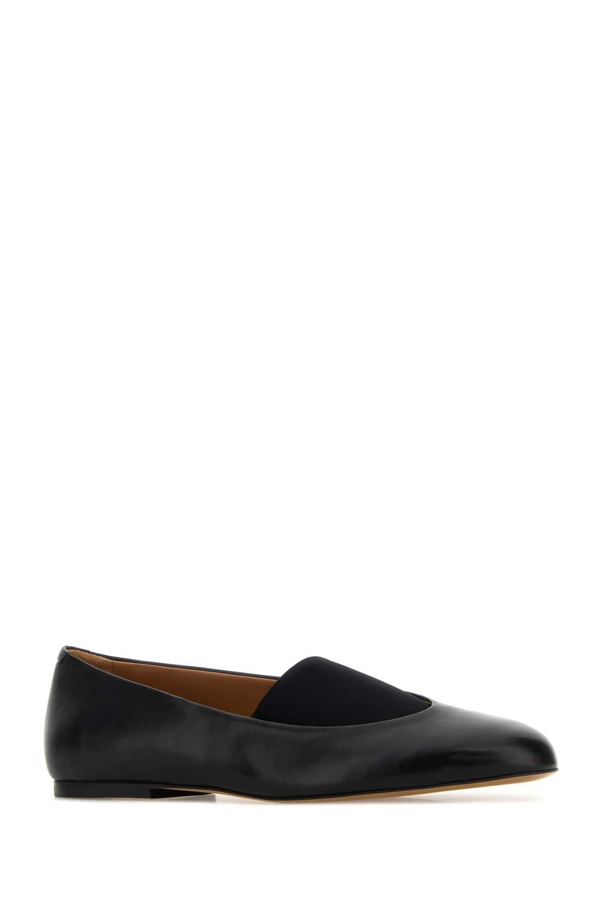 Jil Sander Black Leather Elyss Ballerinas Size US 6 / IT 36 - 2 Thumbnail