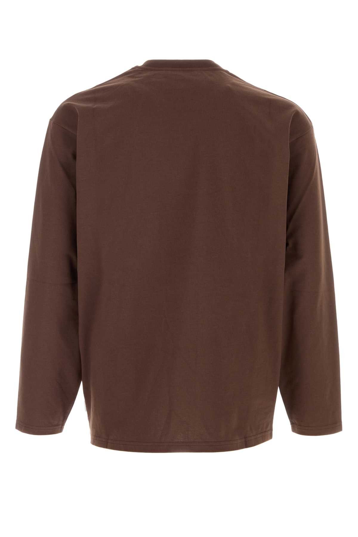 Jil Sander Chocolate Cotton T-Shirt Size US S / EU 44-46 / 1 - 2 Thumbnail