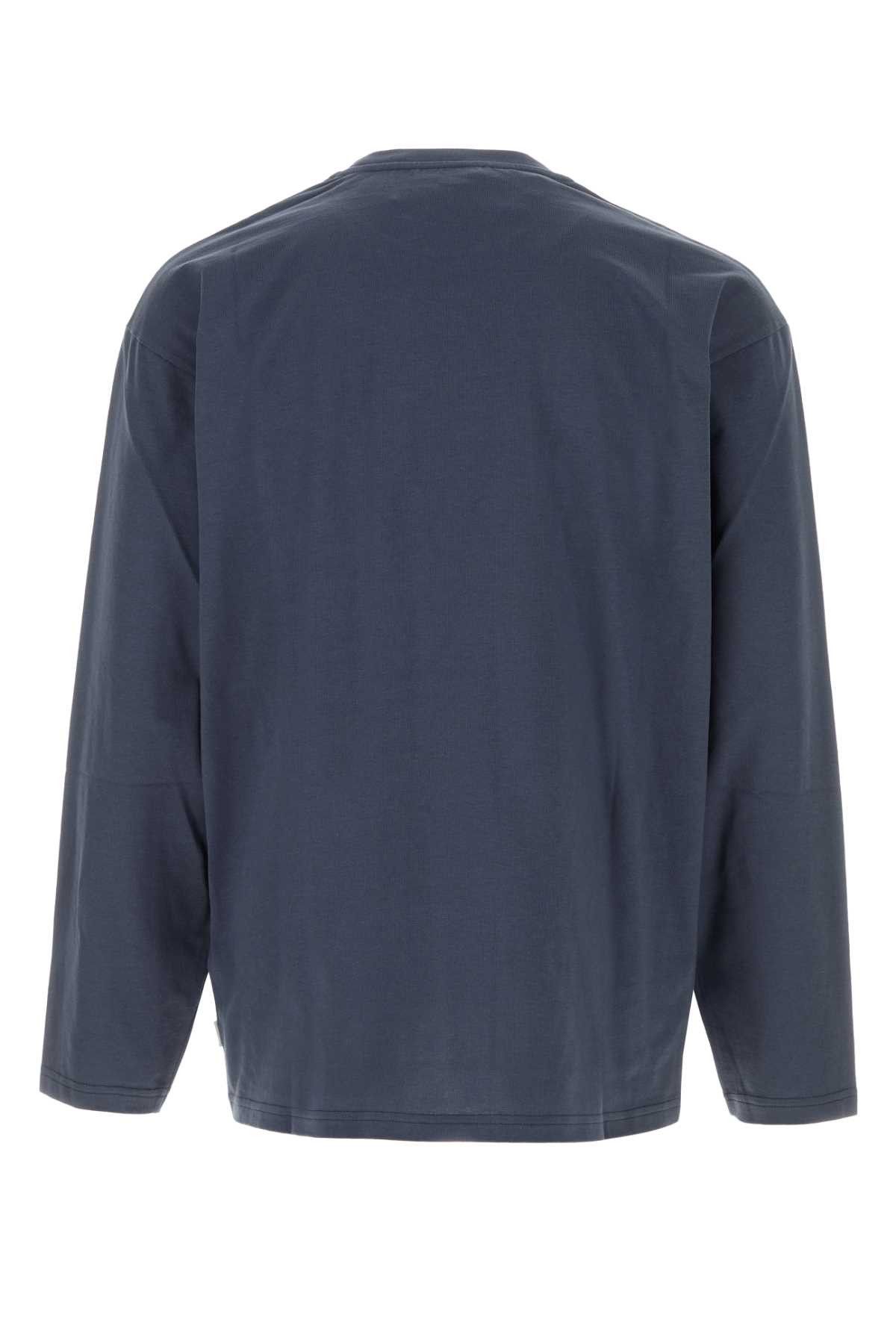 Jil Sander Navy Blue Cotton T-Shirt Size US L / EU 52-54 / 3 - 2 Thumbnail