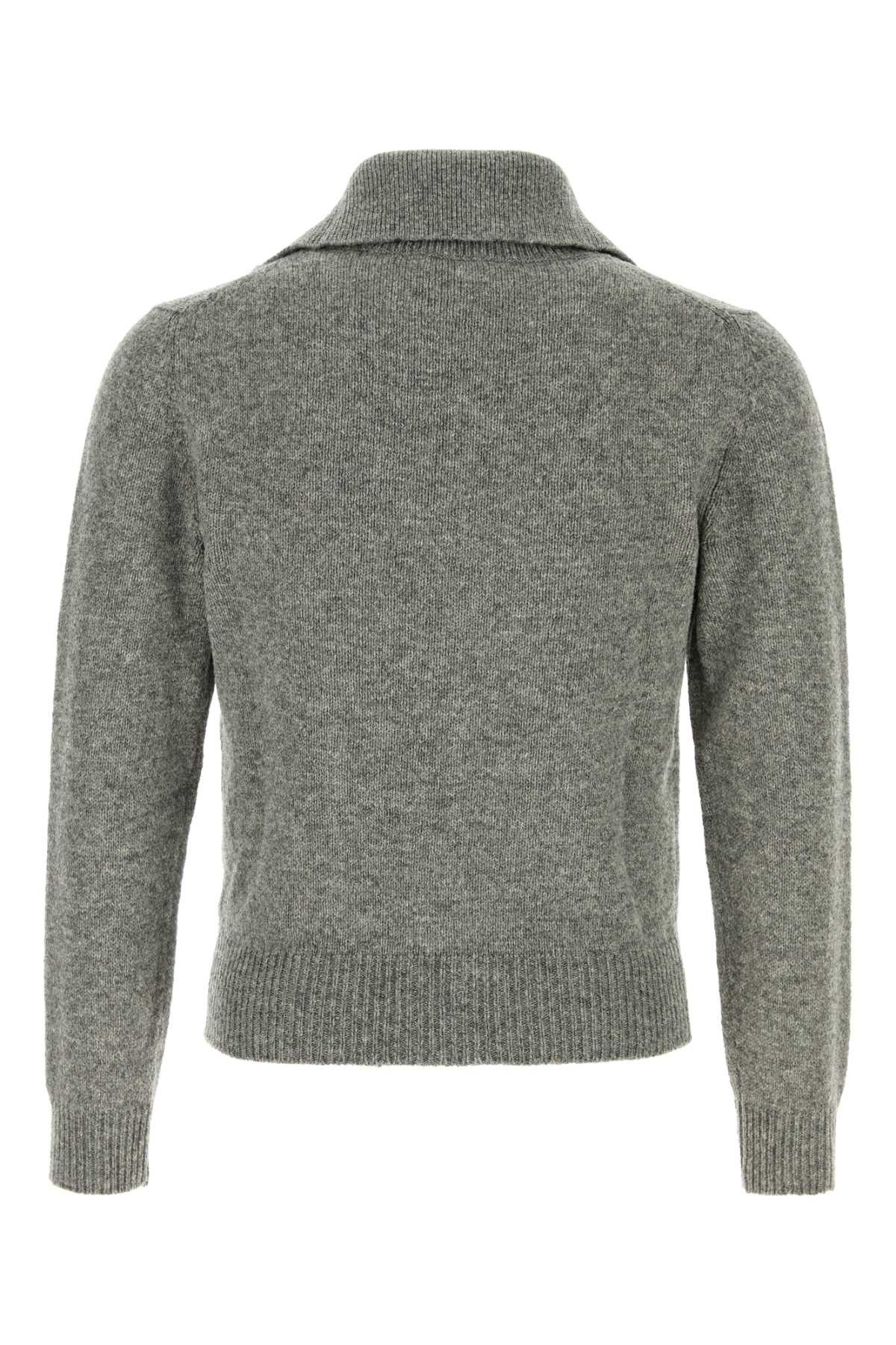 Jil Sander Grey Wool Blend Cardigan Size US M / EU 48-50 / 2 - 2 Thumbnail