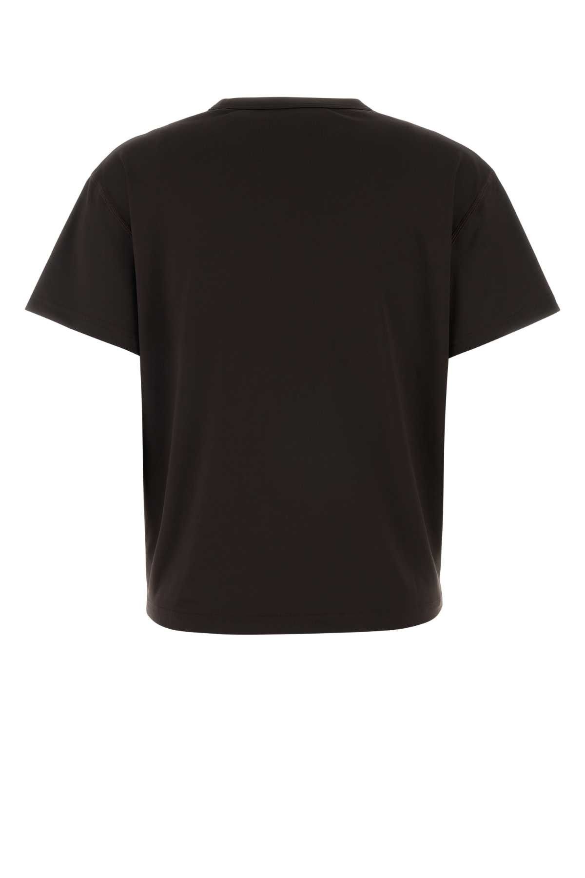 Jil Sander Dark Brown Stretch Polyester T-Shirt Size S / US 4 / IT 40 - 2 Thumbnail