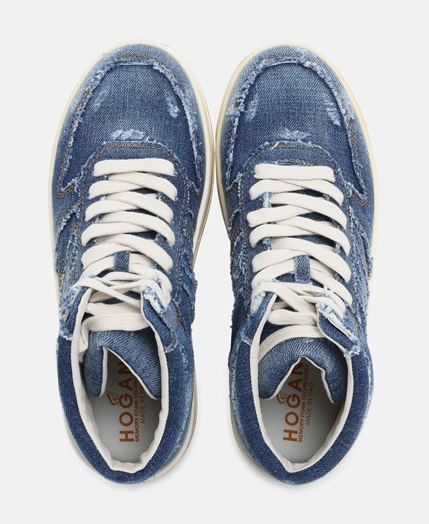 Hogan H630 Basket Jeans Sneakers Size US 6 / IT 36 - 3 Thumbnail