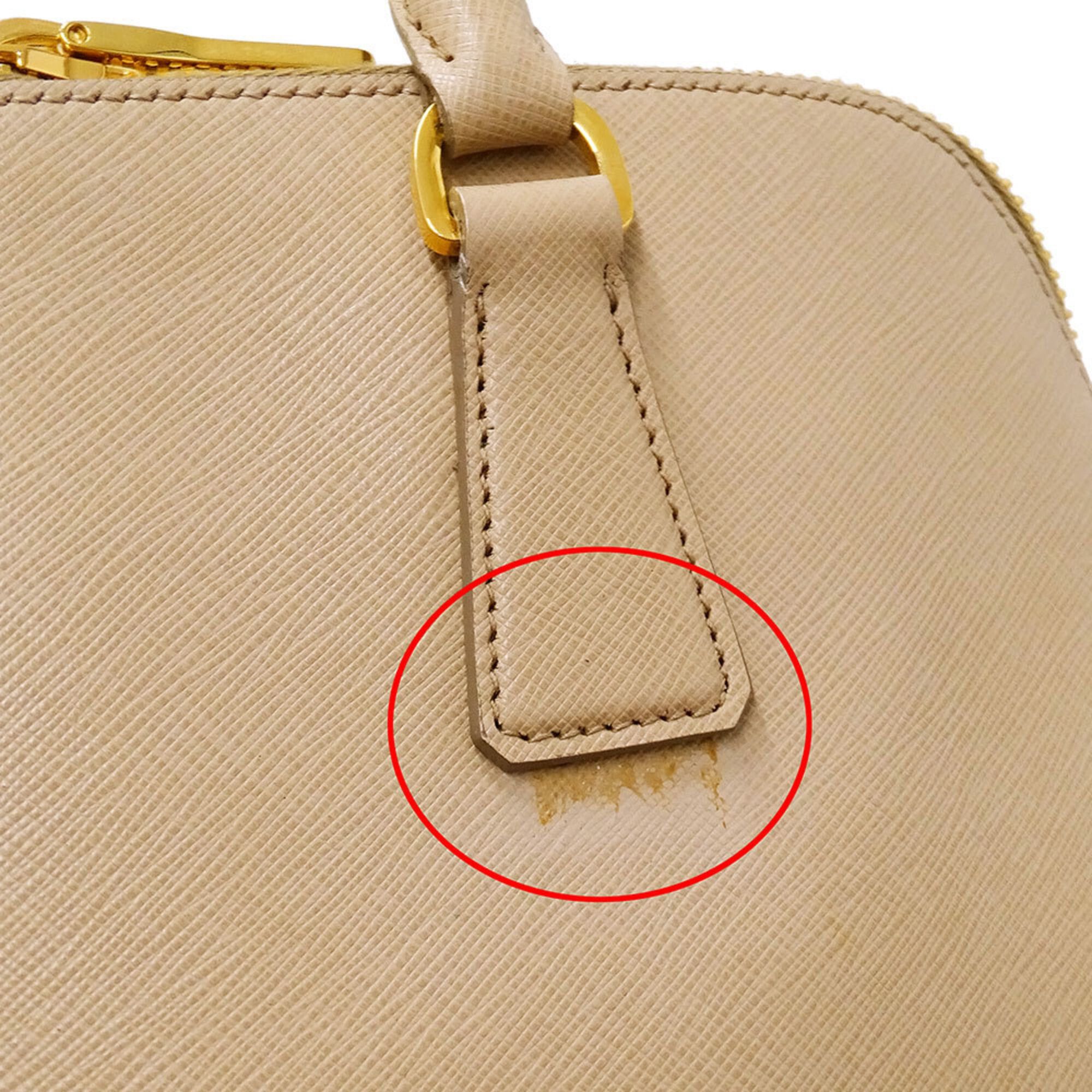 Prada Prada handbag for women, brand name, handbag/shoulder bag, 2-way, Saffiano leather, Promenade, beige, BL0836 Size ONE SIZE - 10 Thumbnail