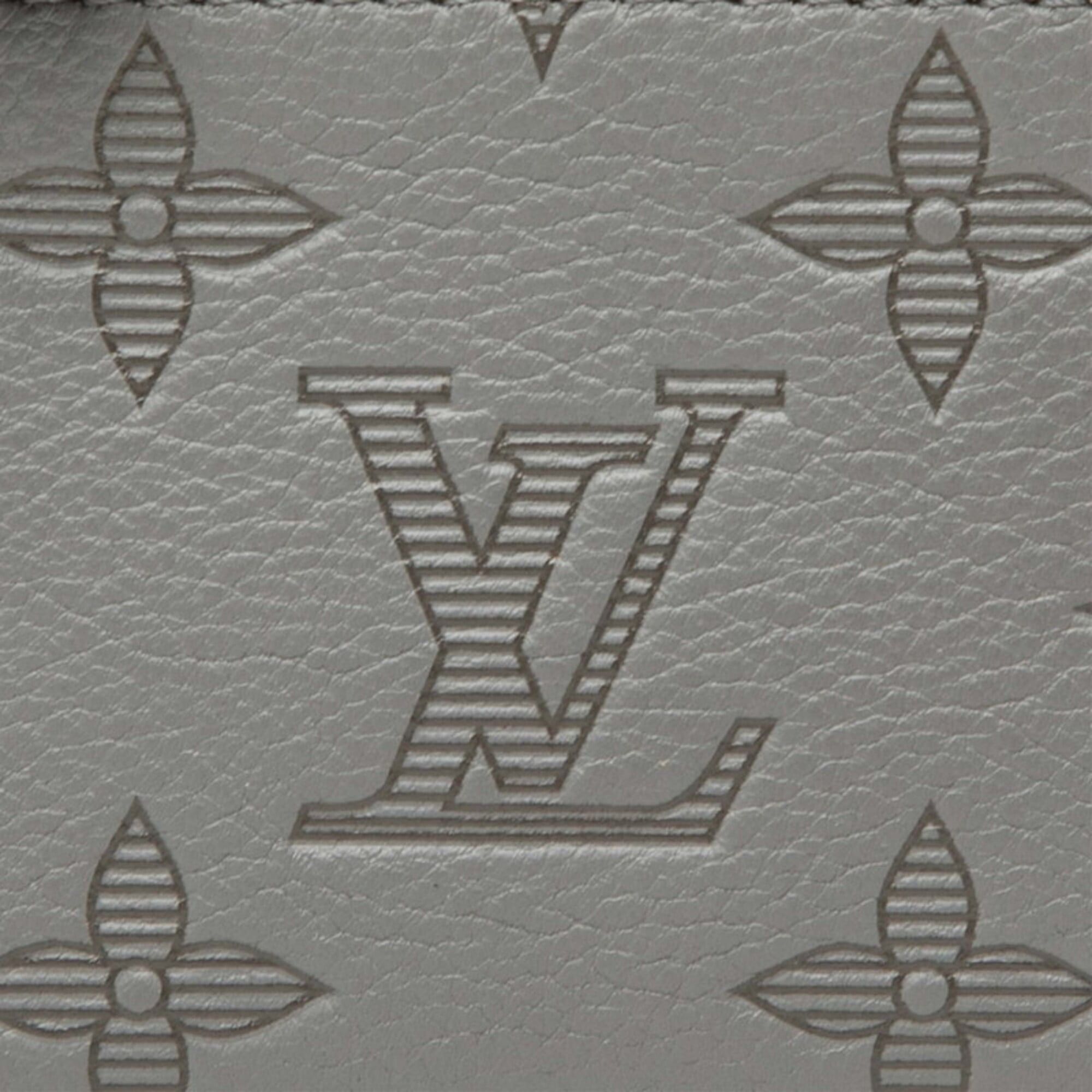 Louis Vuitton Louis Vuitton Monogram Shadow Duo Messenger Bag with Accessories (Handbag and Pouch) M46104 Gray Leather Women's LOUIS VUITTON Size ONE SIZE - 5 Thumbnail