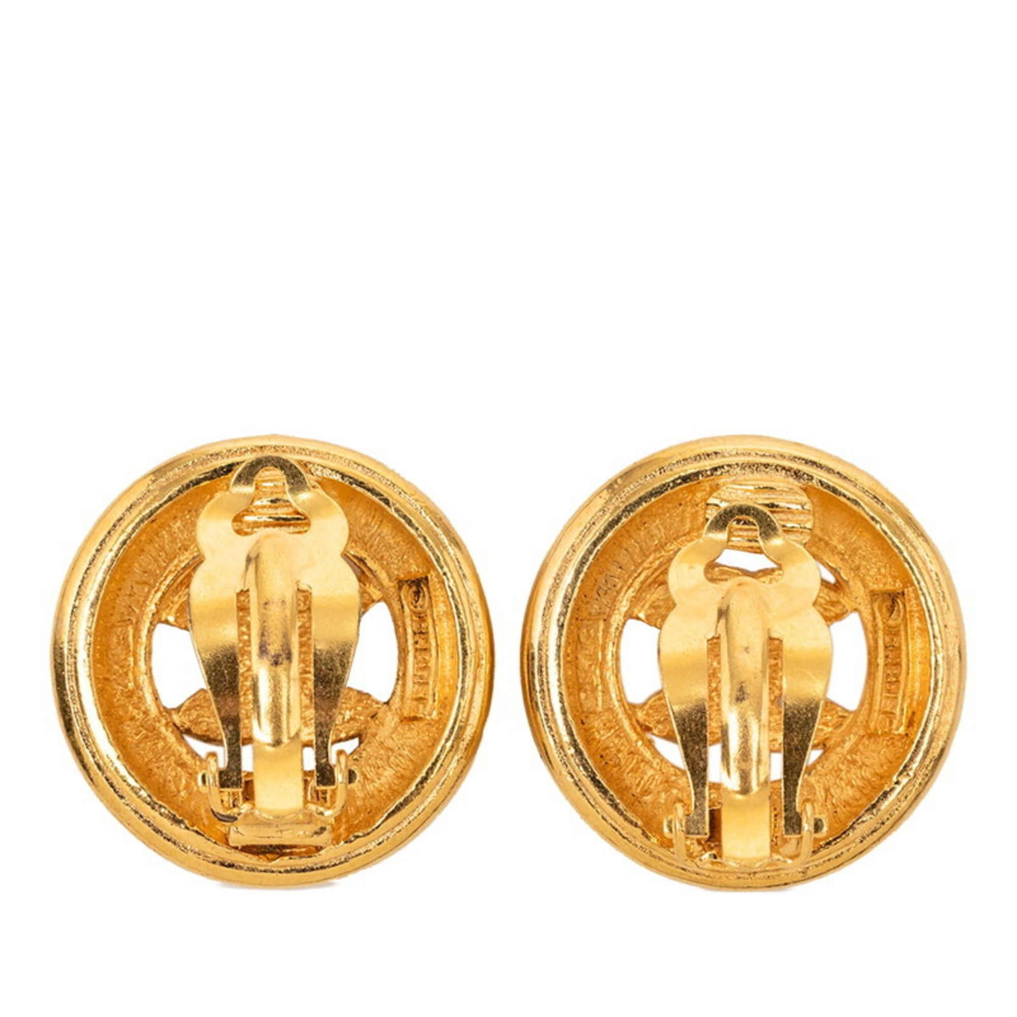 Chanel Chanel Coco Mark Vintage Earrings, Gold Plated, Women's CHANEL Size ONE SIZE - 2 Thumbnail