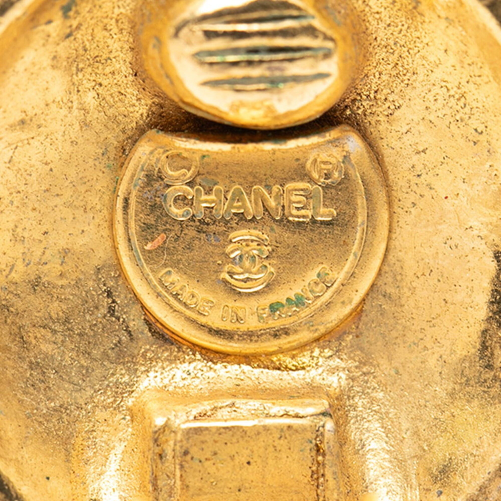 Chanel Chanel Coco Mark Earrings, Gold Plated, Women's CHANEL Size ONE SIZE - 3 Thumbnail