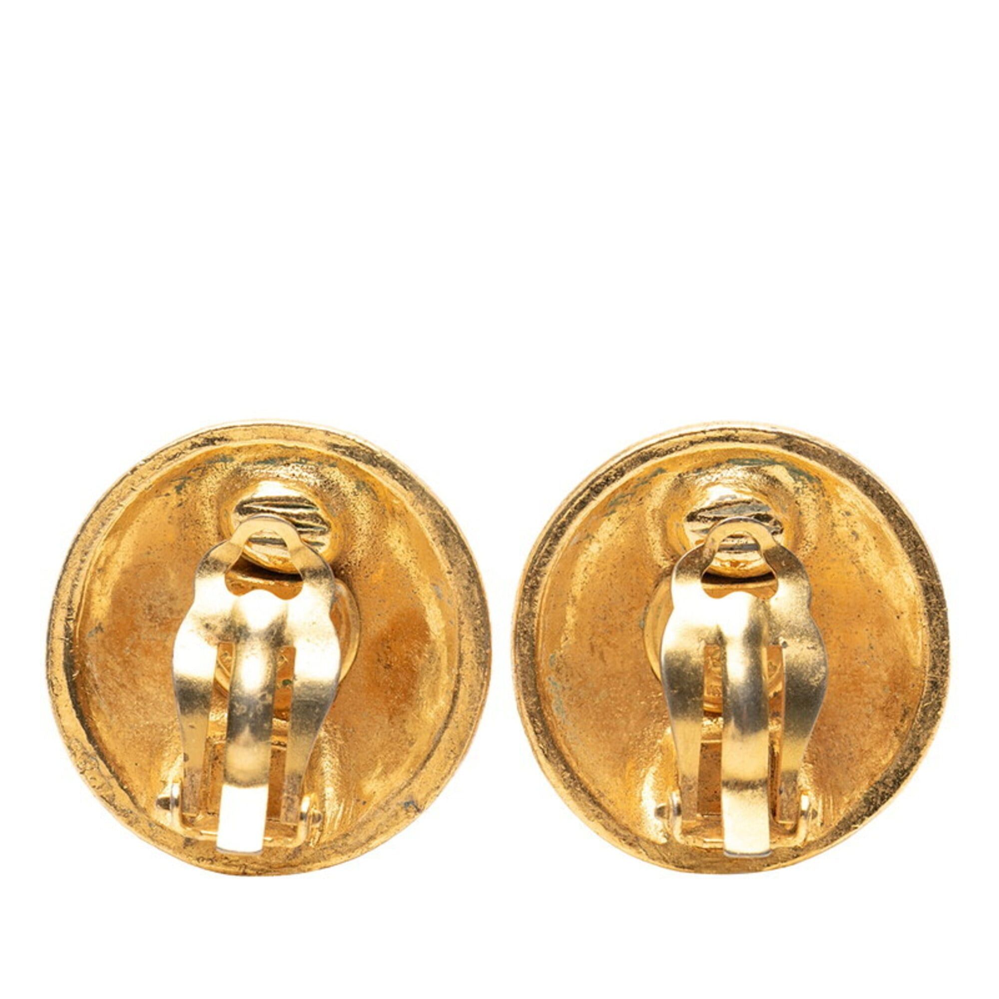 Chanel Chanel Coco Mark Earrings, Gold Plated, Women's CHANEL Size ONE SIZE - 2 Thumbnail