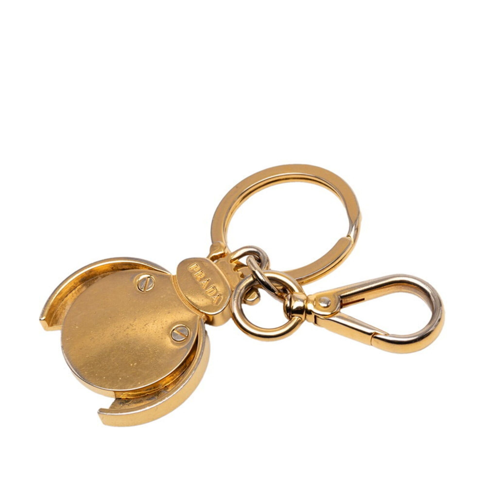 Prada Prada Ladybug Motif Keychain Charm, Gold Plated Enamel, Women's PRADA Size ONE SIZE - 3 Thumbnail