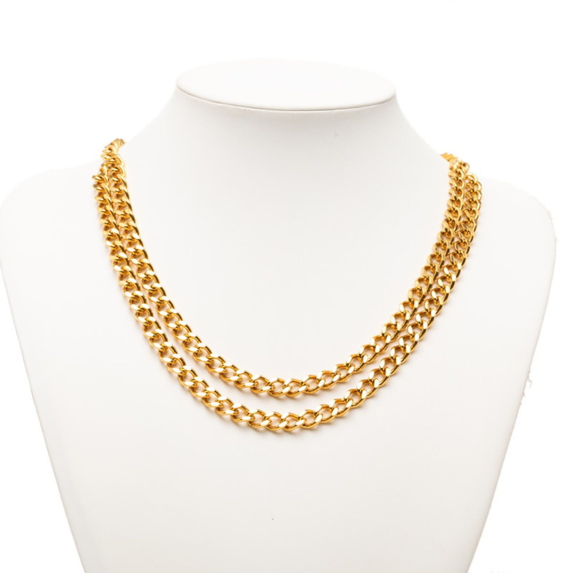 Chanel Chanel Double Chain Necklace, Gold Plated, Women's Size ONE SIZE - 5 Thumbnail
