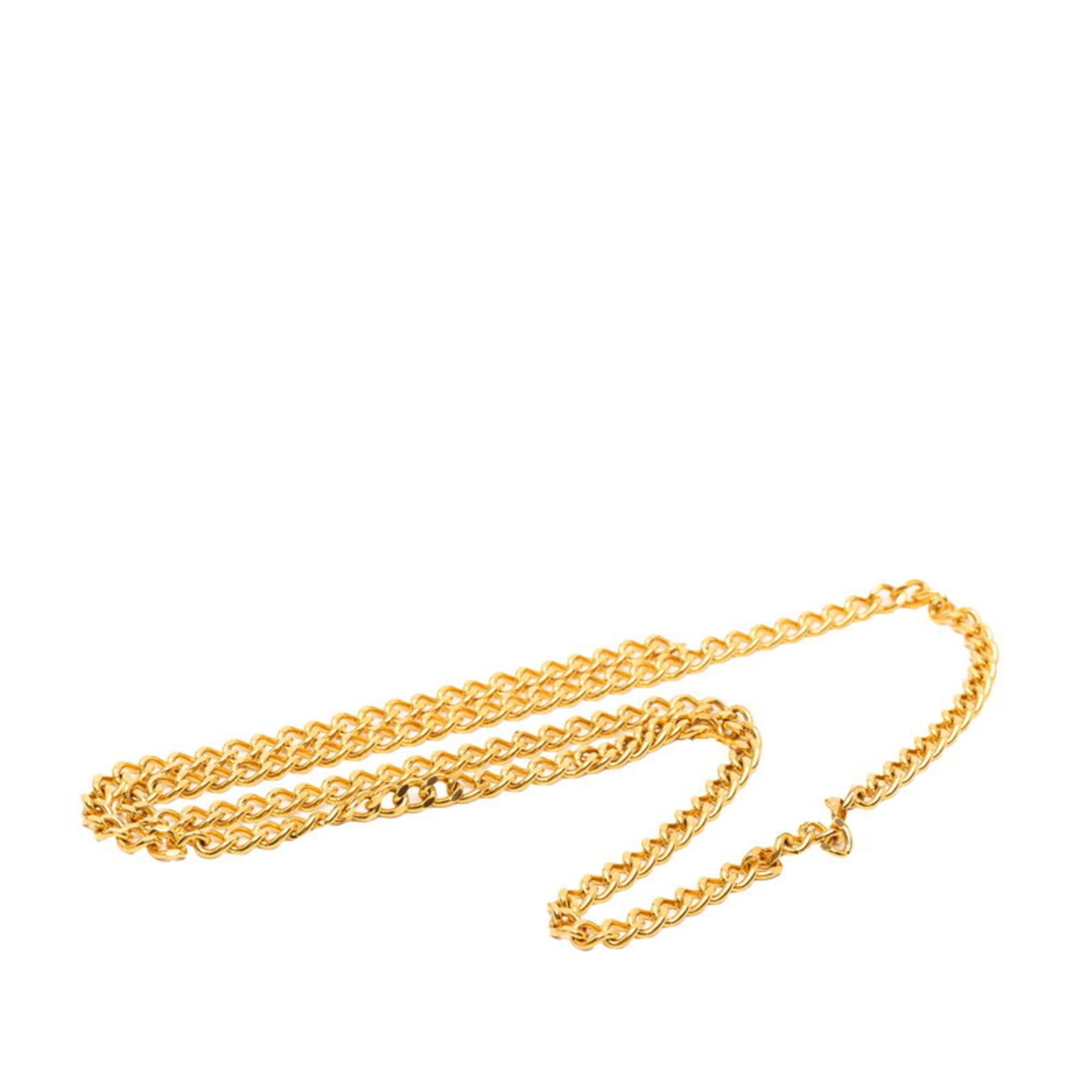 Chanel Chanel Double Chain Necklace, Gold Plated, Women's Size ONE SIZE - 2 Thumbnail