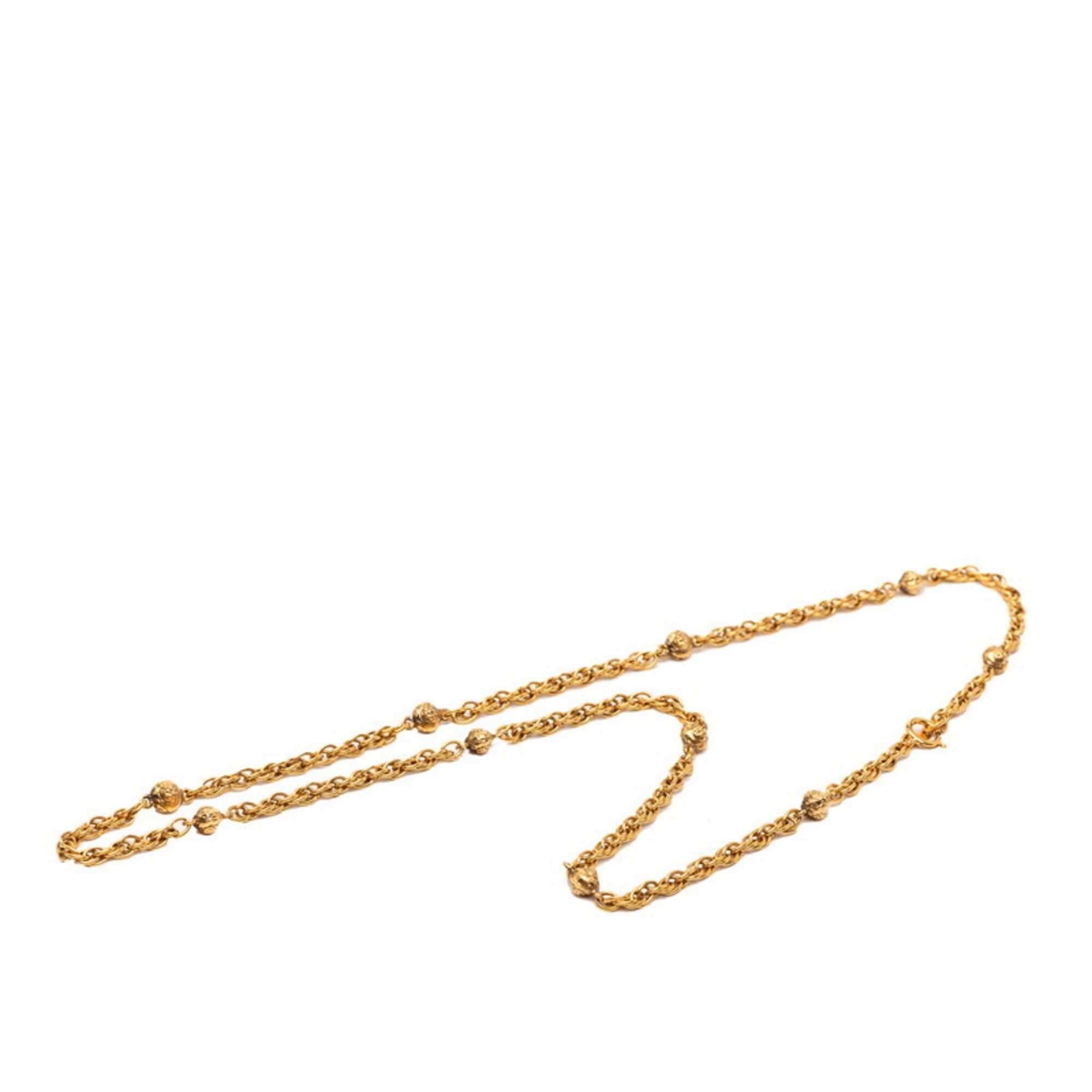 Chanel Chanel Long Necklace, Gold Plated, Women's CHANEL Size ONE SIZE - 2 Thumbnail