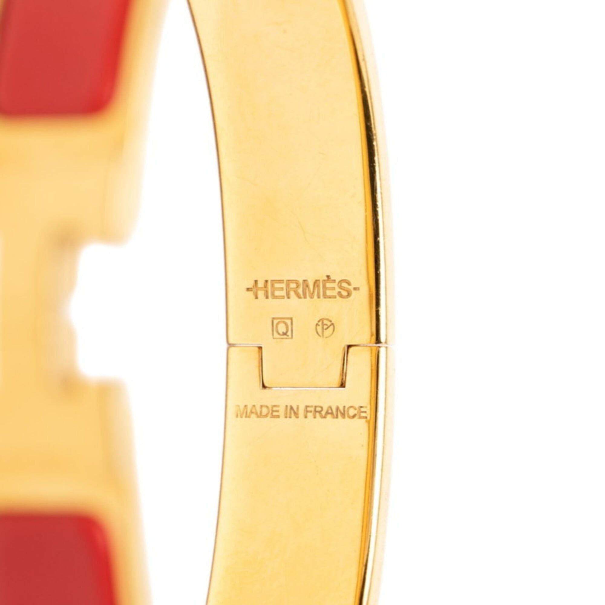 Hermes Hermes Click H PM Bracelet Bangle Gold Red Plated Women's HERMES Size ONE SIZE - 4 Thumbnail