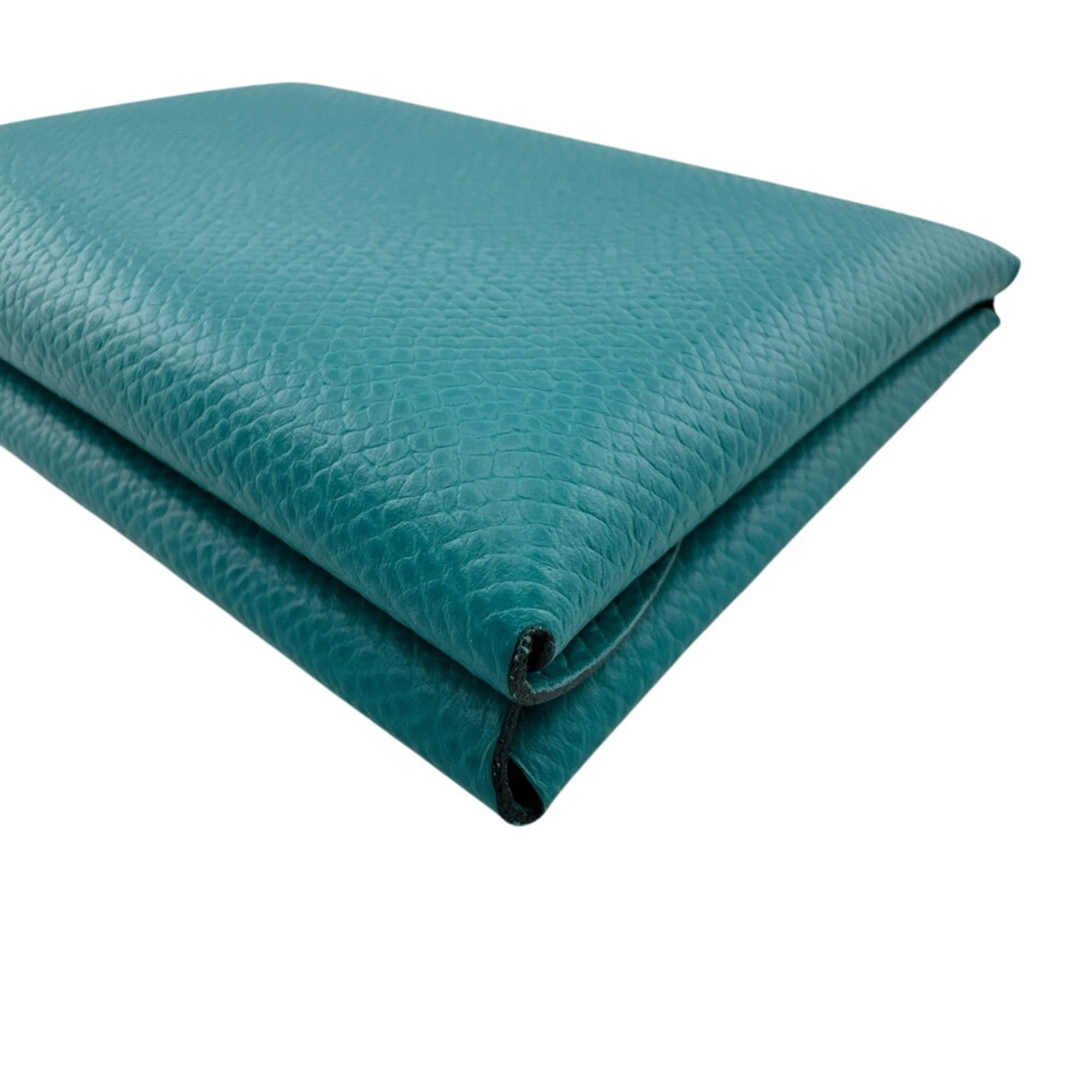 Hermes HERMES Calvi Duo Coin Case Wallet, Green Size ONE SIZE - 4 Thumbnail