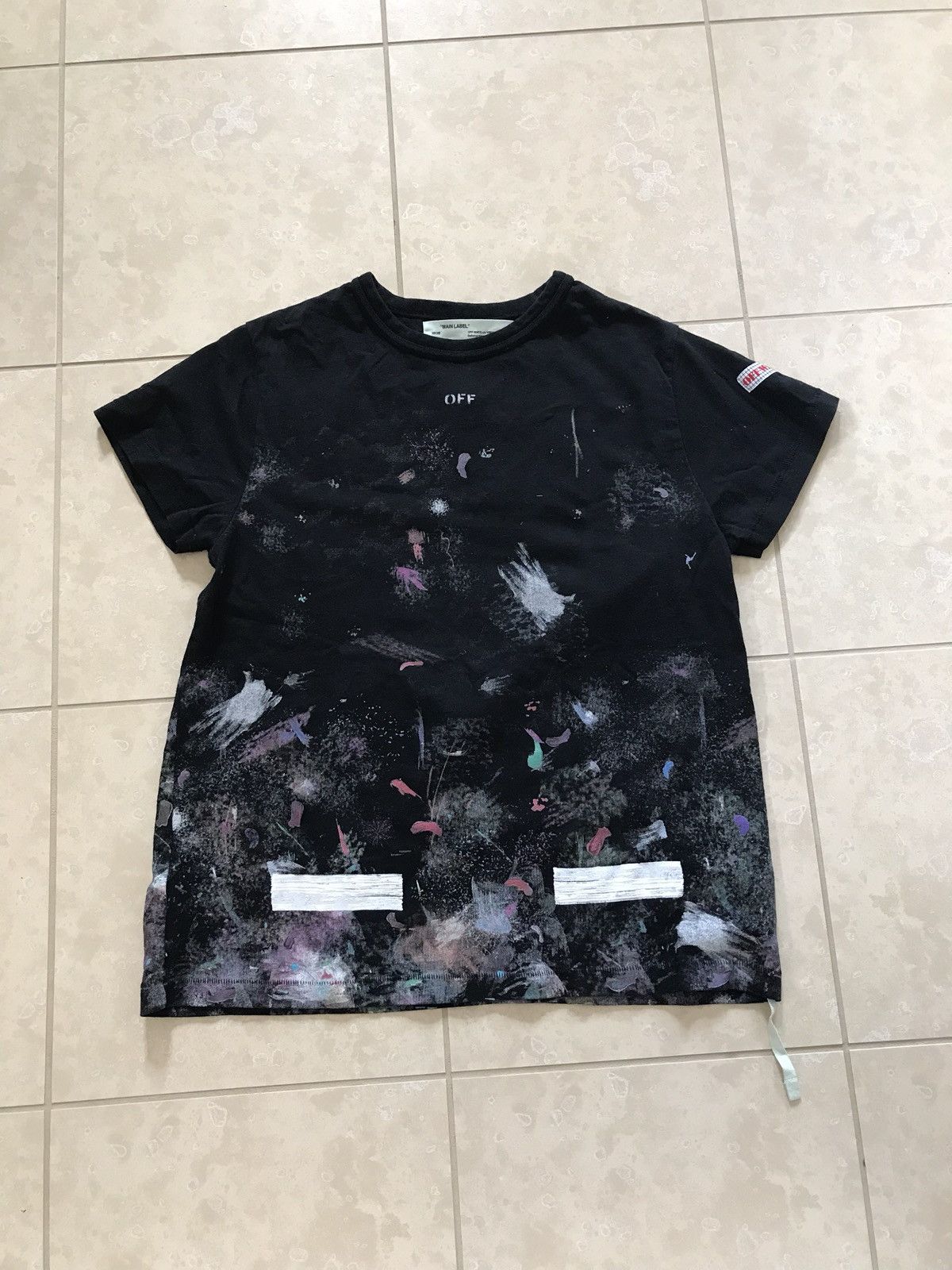 Off White Galaxy Brushed T Shirt | Grailed