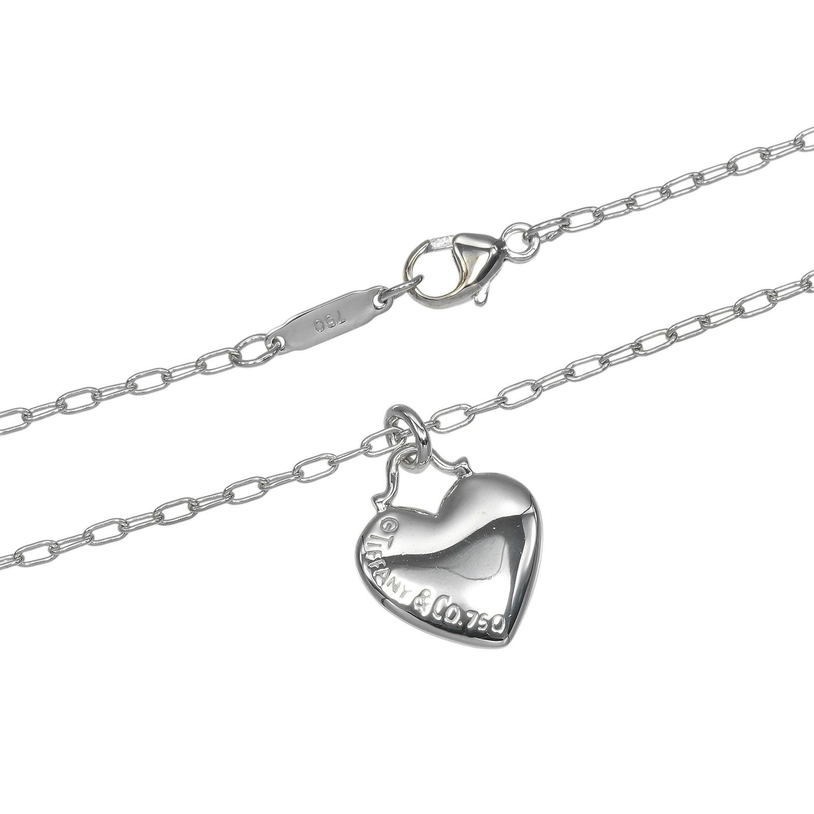 Tiffany & Co. Tiffany & Co. TIFFANY&Co. Sentimental Heart Au750 White Gold Diamond Necklace Precious Metal Necklace DUTY FREE for USA Size ONE SIZE - 5 Thumbnail