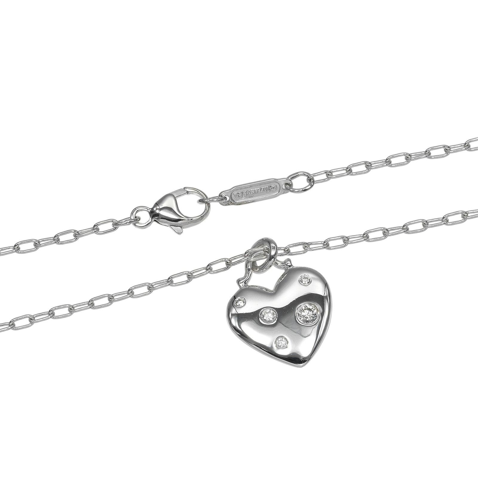 Tiffany & Co. Tiffany & Co. TIFFANY&Co. Sentimental Heart Au750 White Gold Diamond Necklace Precious Metal Necklace DUTY FREE for USA Size ONE SIZE - 6 Thumbnail