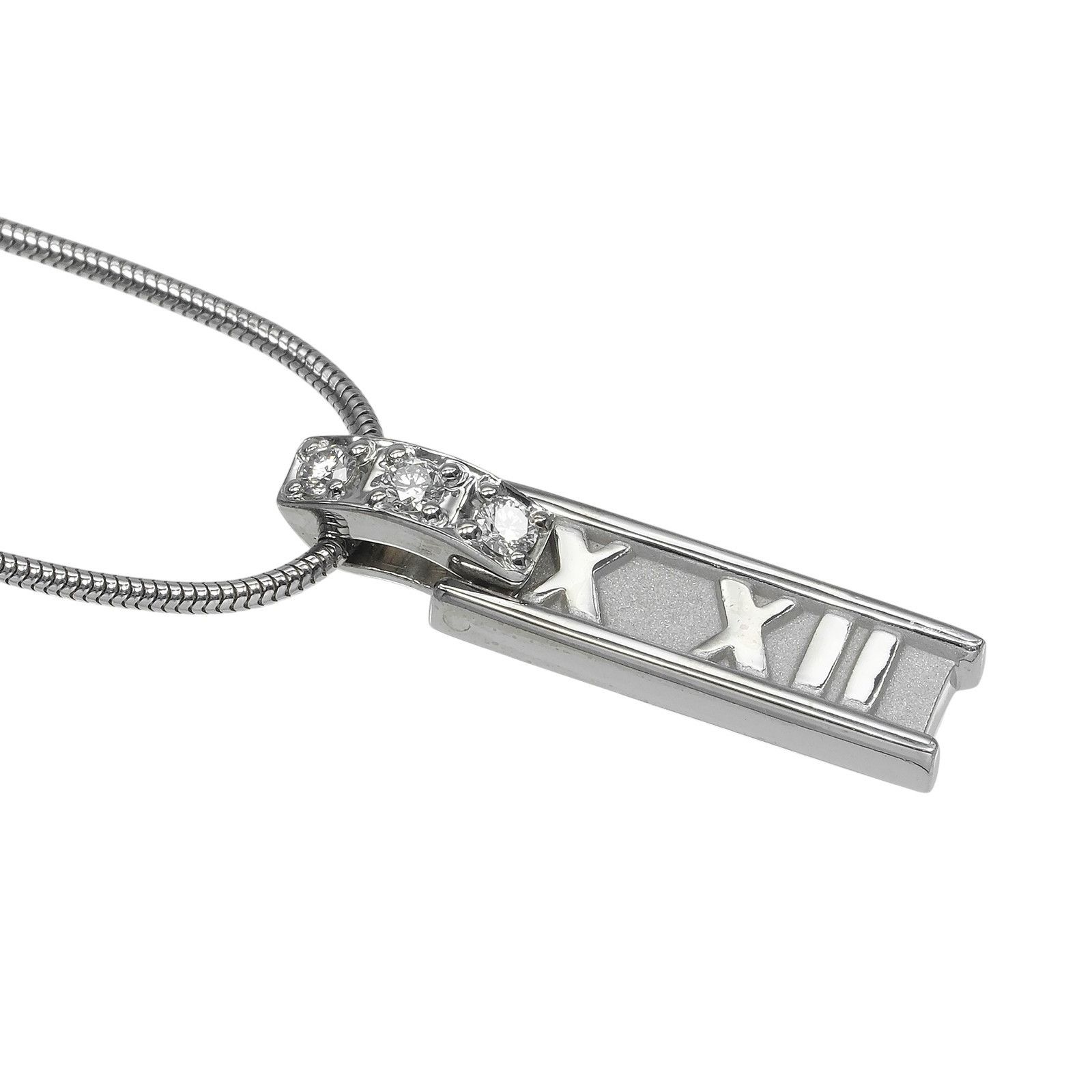 Tiffany & Co. Tiffany & Co. Tiffany&Co. Atlas Bar Au750 White Gold Diamond Necklace Precious Metal Necklace DUTY FREE for USA Size ONE SIZE - 4 Thumbnail