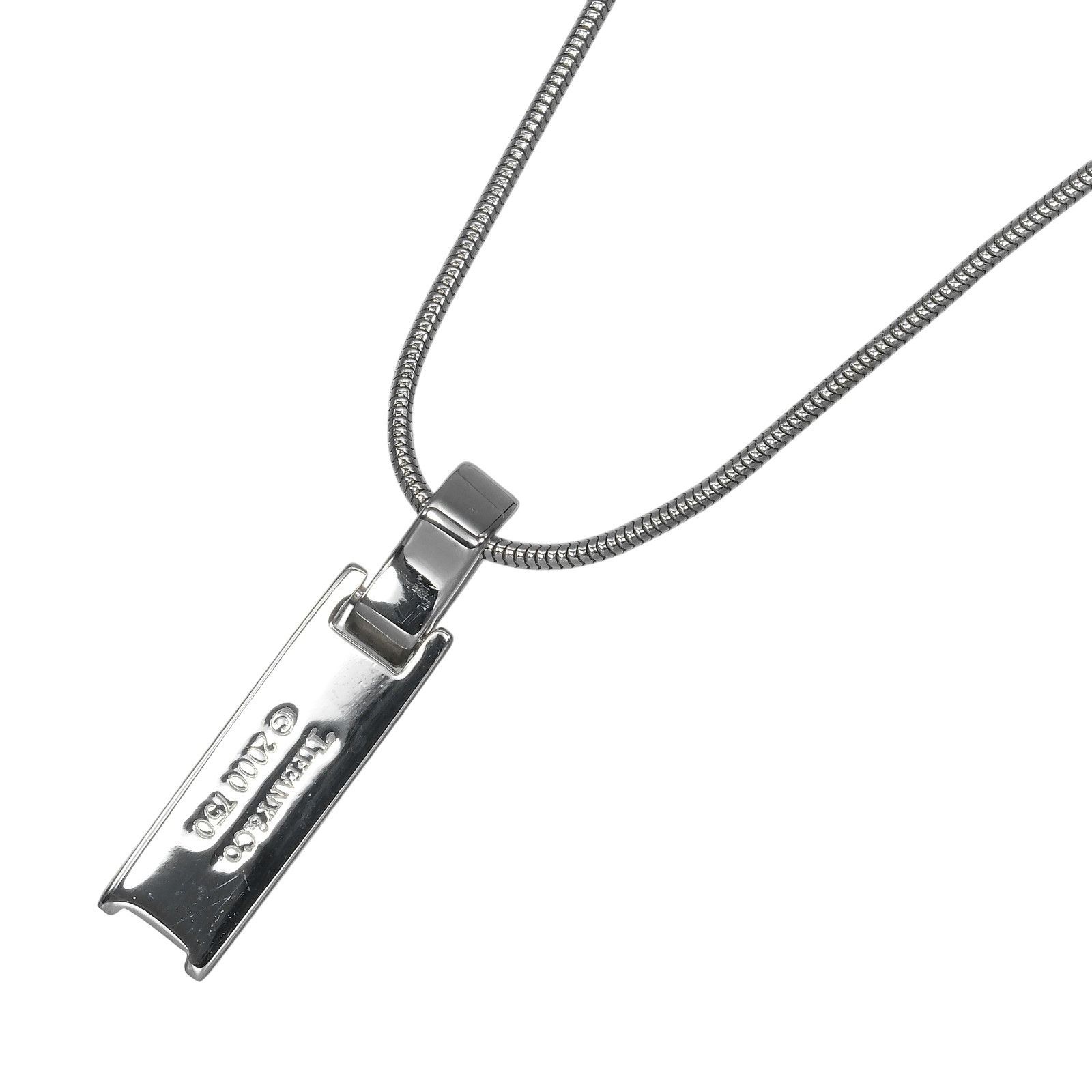 Tiffany & Co. Tiffany & Co. Tiffany&Co. Atlas Bar Au750 White Gold Diamond Necklace Precious Metal Necklace DUTY FREE for USA Size ONE SIZE - 3 Thumbnail