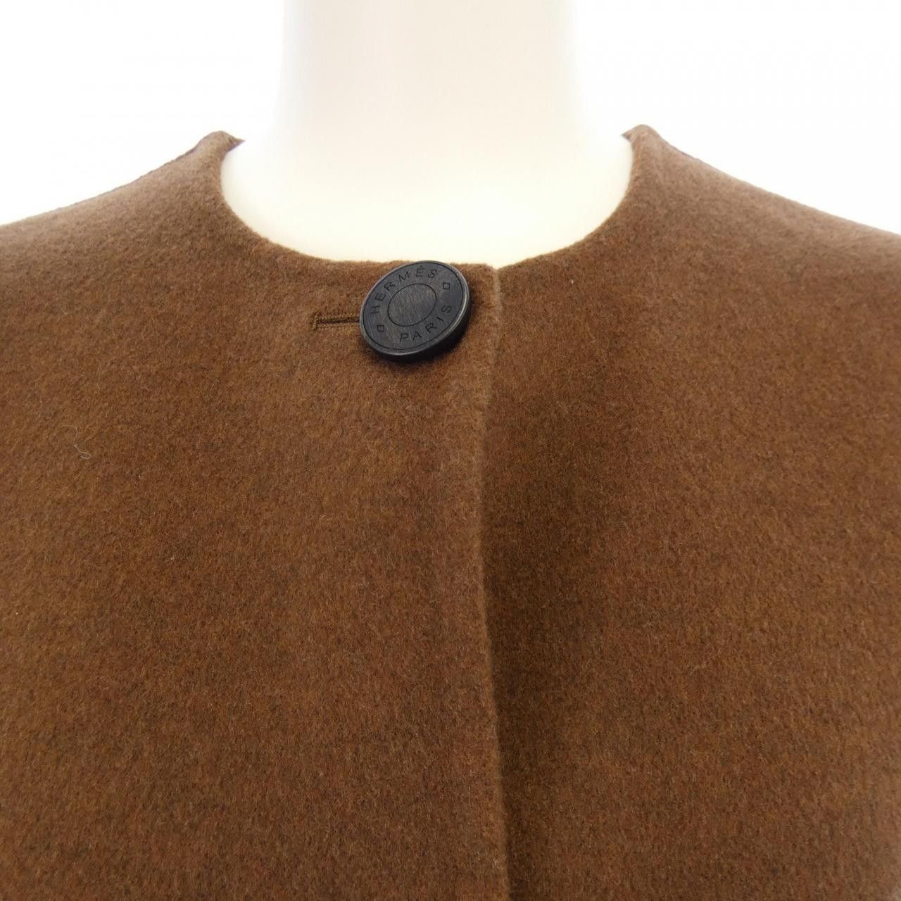 Hermes Hermes Hermes 3H0198DB Baby Cashmere Long Vest 34 Textile Tops DUTY FREE for USA Size ONE SIZE - 5 Thumbnail