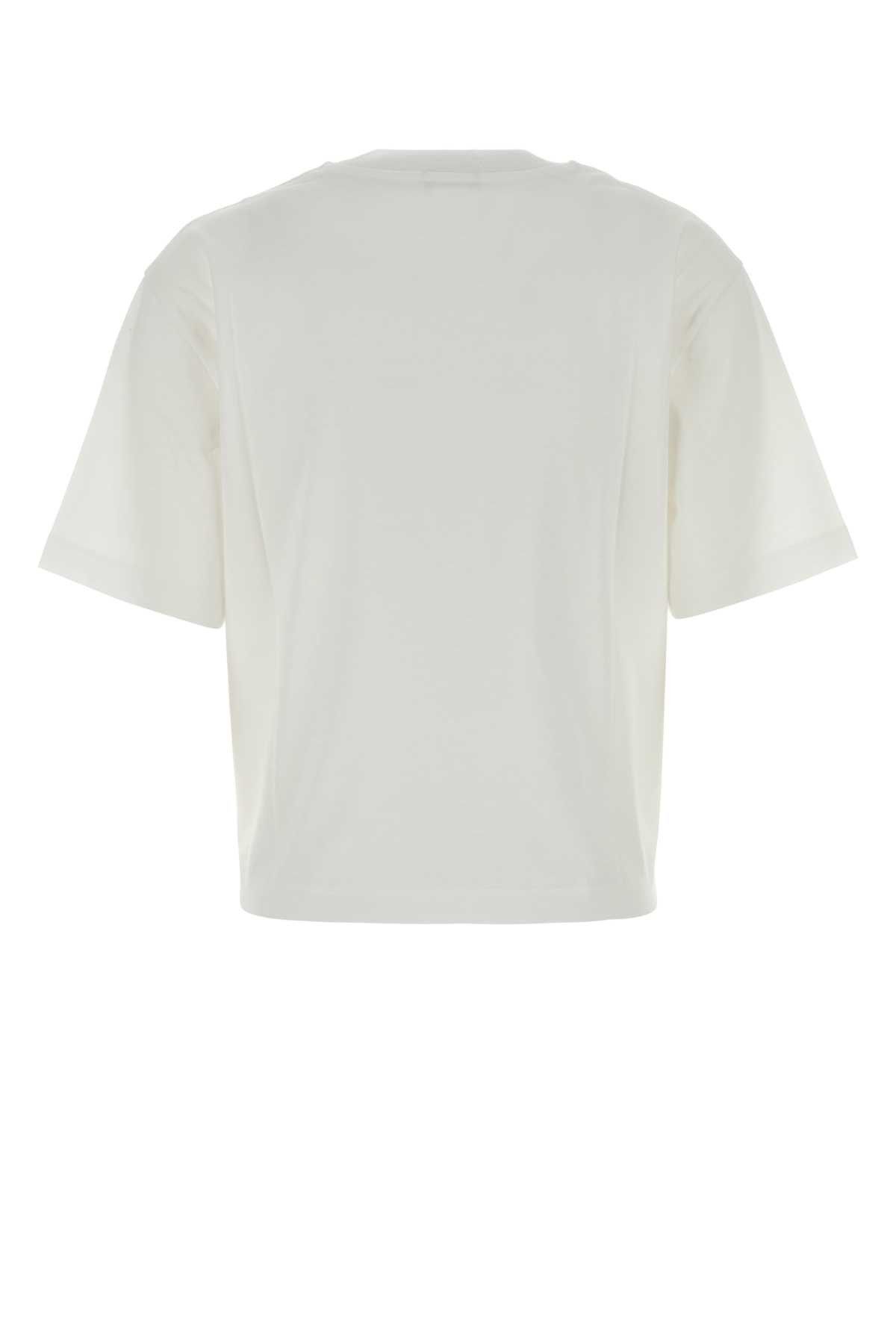 Patou White Cotton T-Shirt Size L / US 10 / IT 46 - 2 Thumbnail