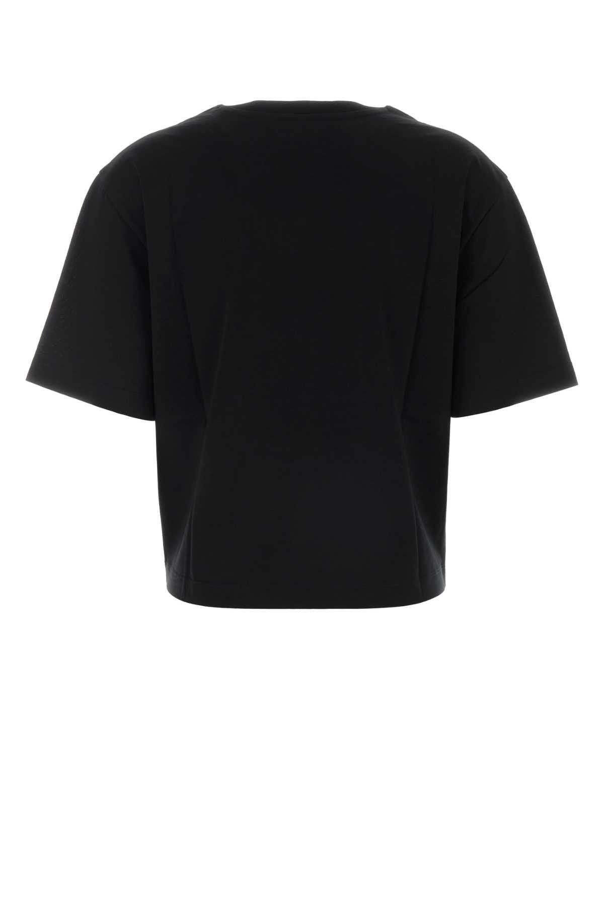 Patou Black Cotton T-Shirt Size L / US 10 / IT 46 - 2 Thumbnail