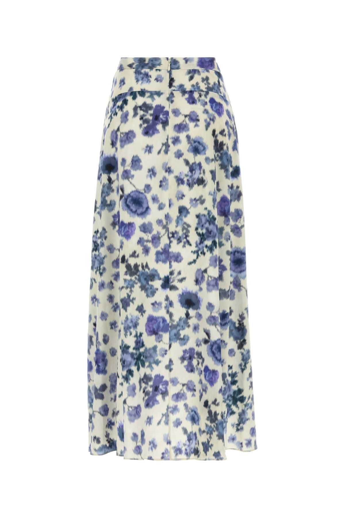 Isabel Marant Printed Stretch Silk Sakura Skirt Size M / US 6-8 / IT 42-44 - 2 Thumbnail