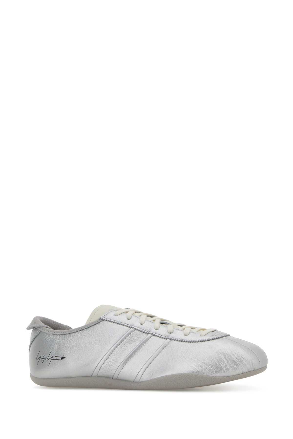 Y-3 Silver Leather Y3 Tokyo Sneakers Size US 8 / EU 41 - 2 Thumbnail