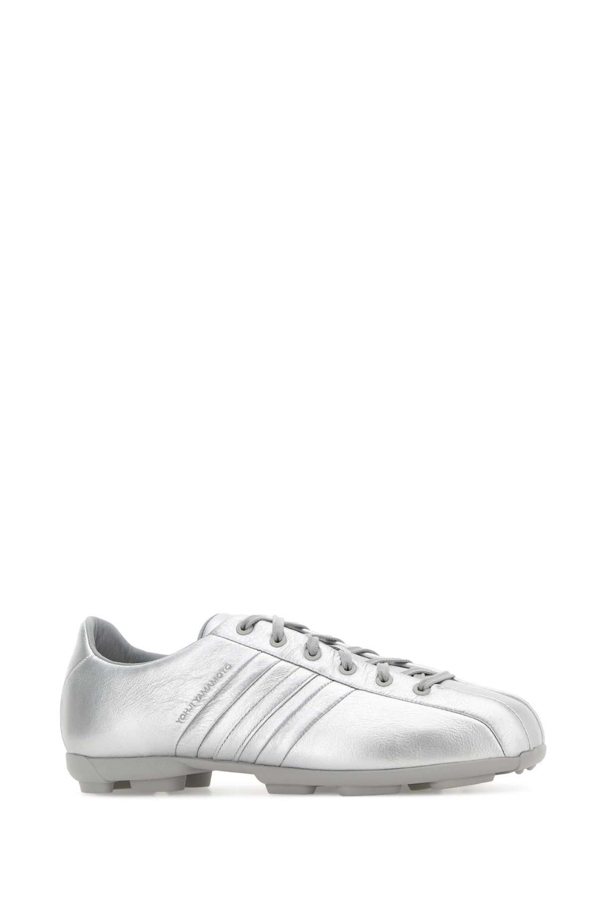 Y-3 Silver Leather Y-3 Field Sneakers Size US 10.5 / EU 43-44 - 2 Thumbnail