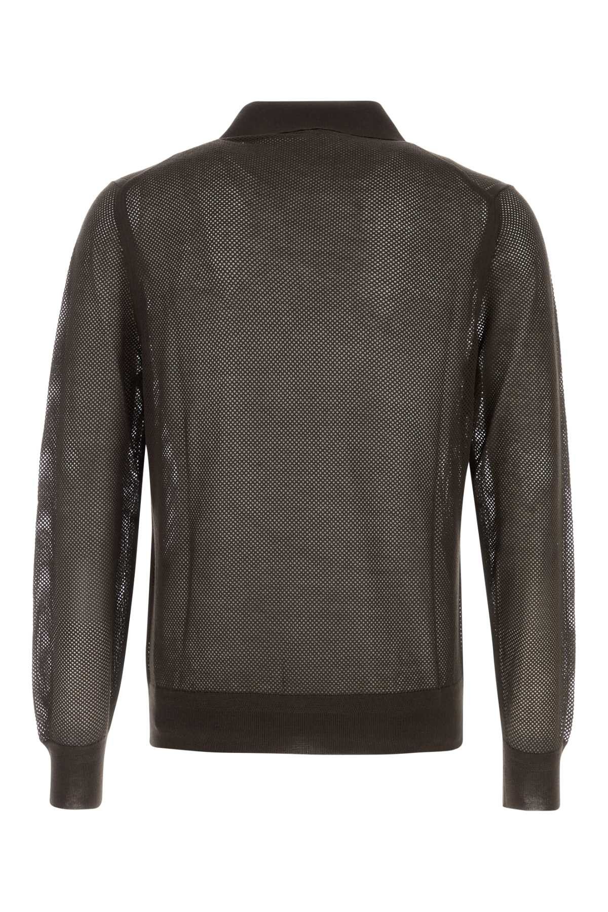 Tom Ford Chocolate Mesh Polo Shirt Size US XL / EU 56 / 4 - 2 Thumbnail