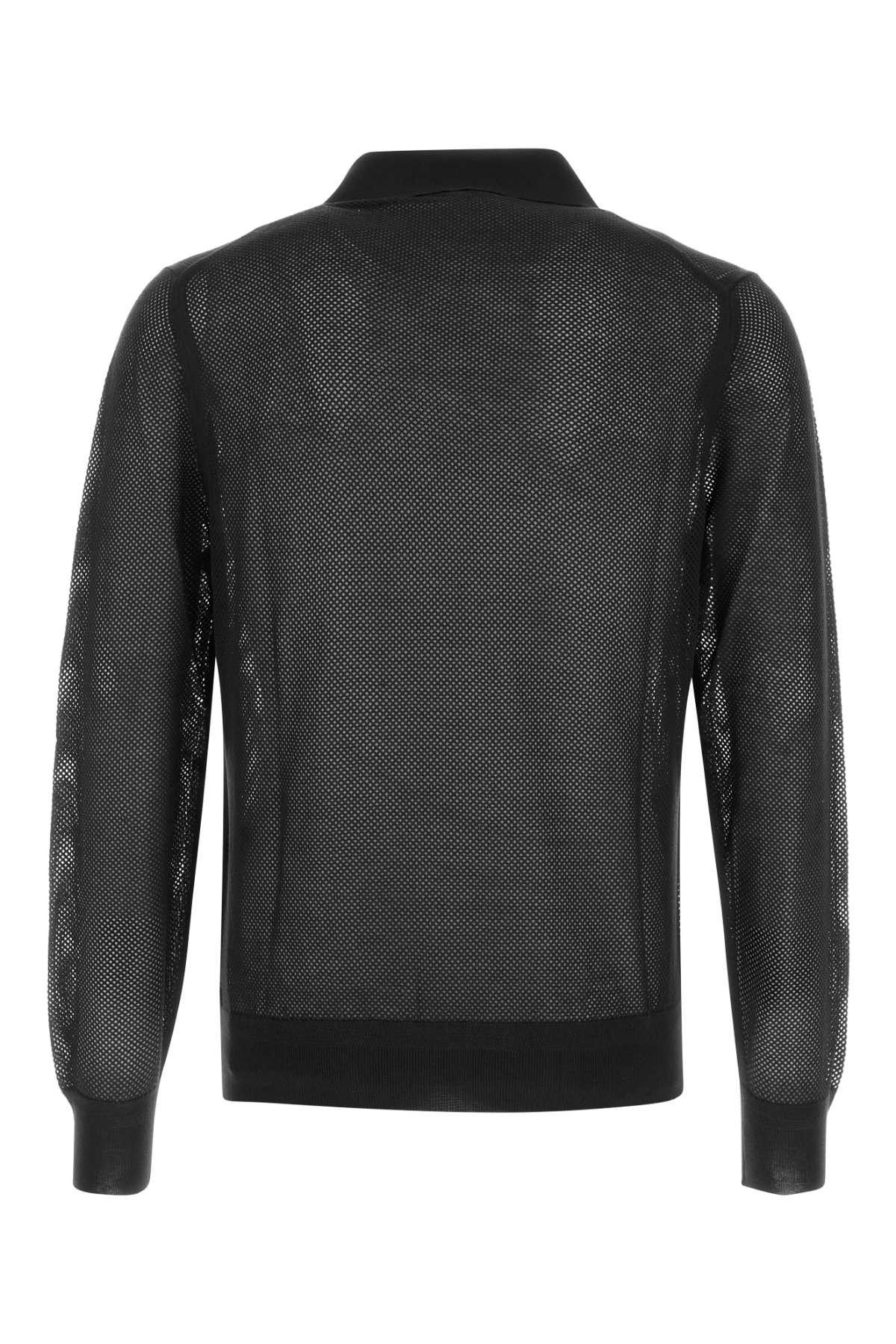 Tom Ford Black Mesh Polo Shirt Size US XL / EU 56 / 4 - 2 Thumbnail