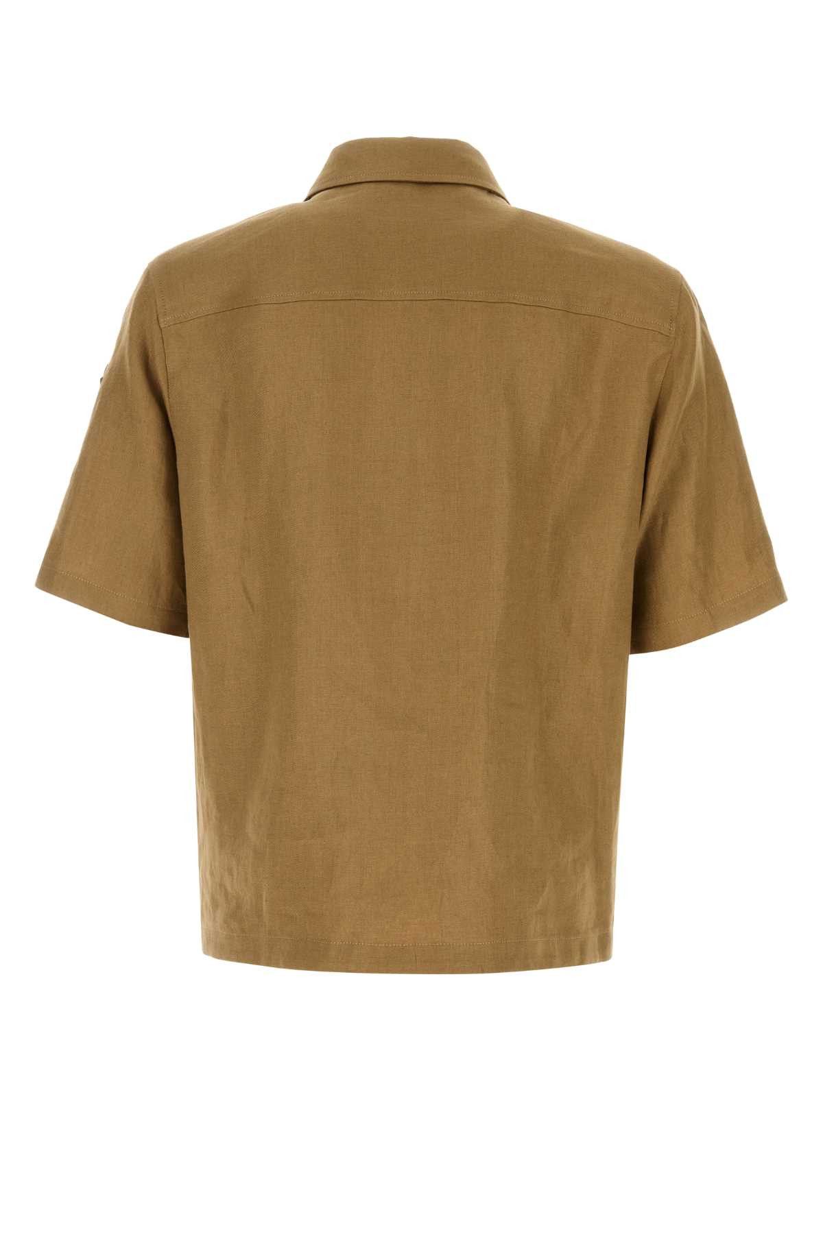 Moncler Camel Linen Shirt Size US XL / EU 56 / 4 - 2 Thumbnail