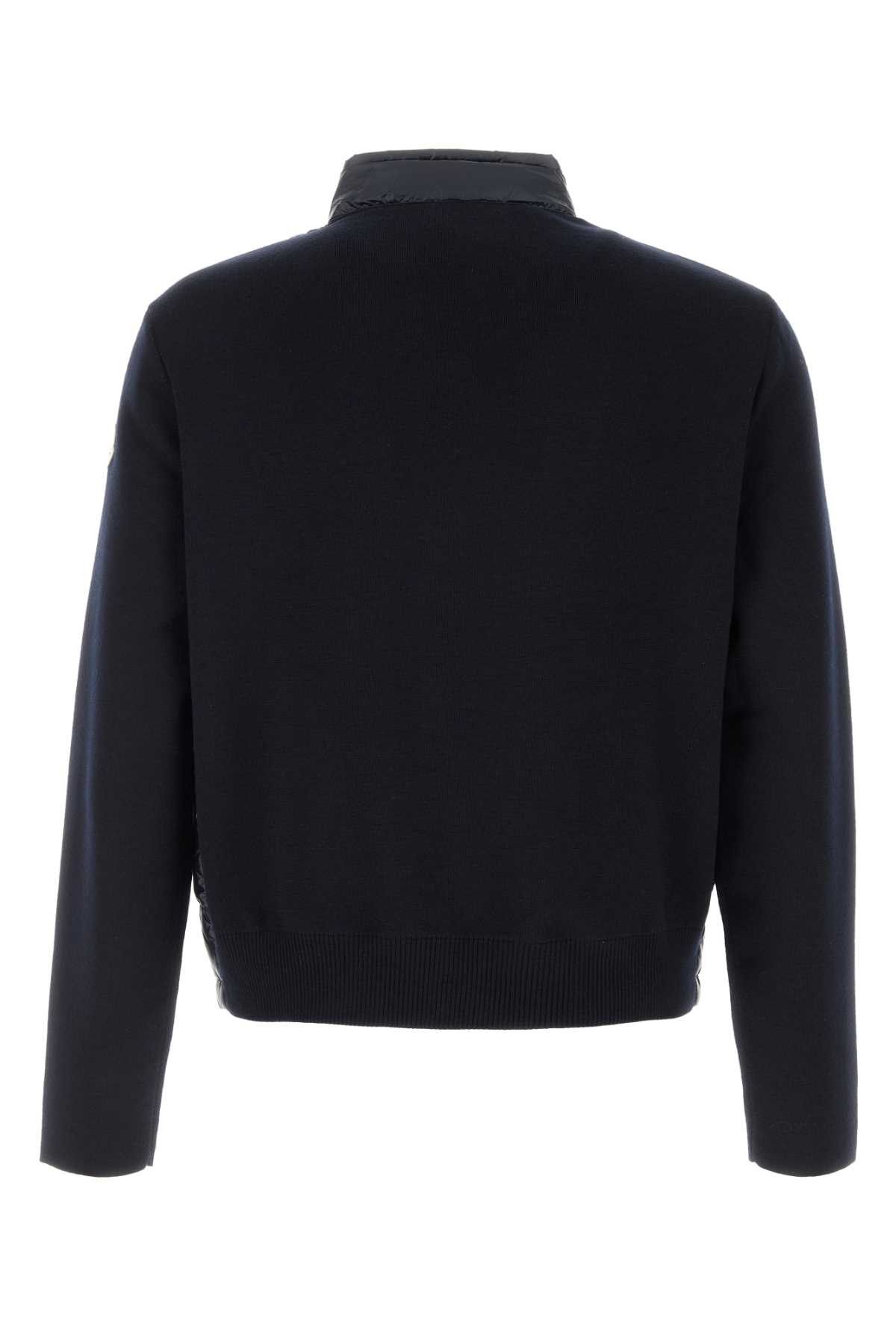 Moncler Navy Blue Wool Jacket Size US XL / EU 56 / 4 - 2 Thumbnail