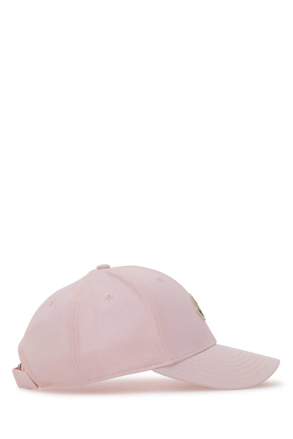 Moncler Pink Cotton Baseball Cap Size ONE SIZE - 2 Thumbnail