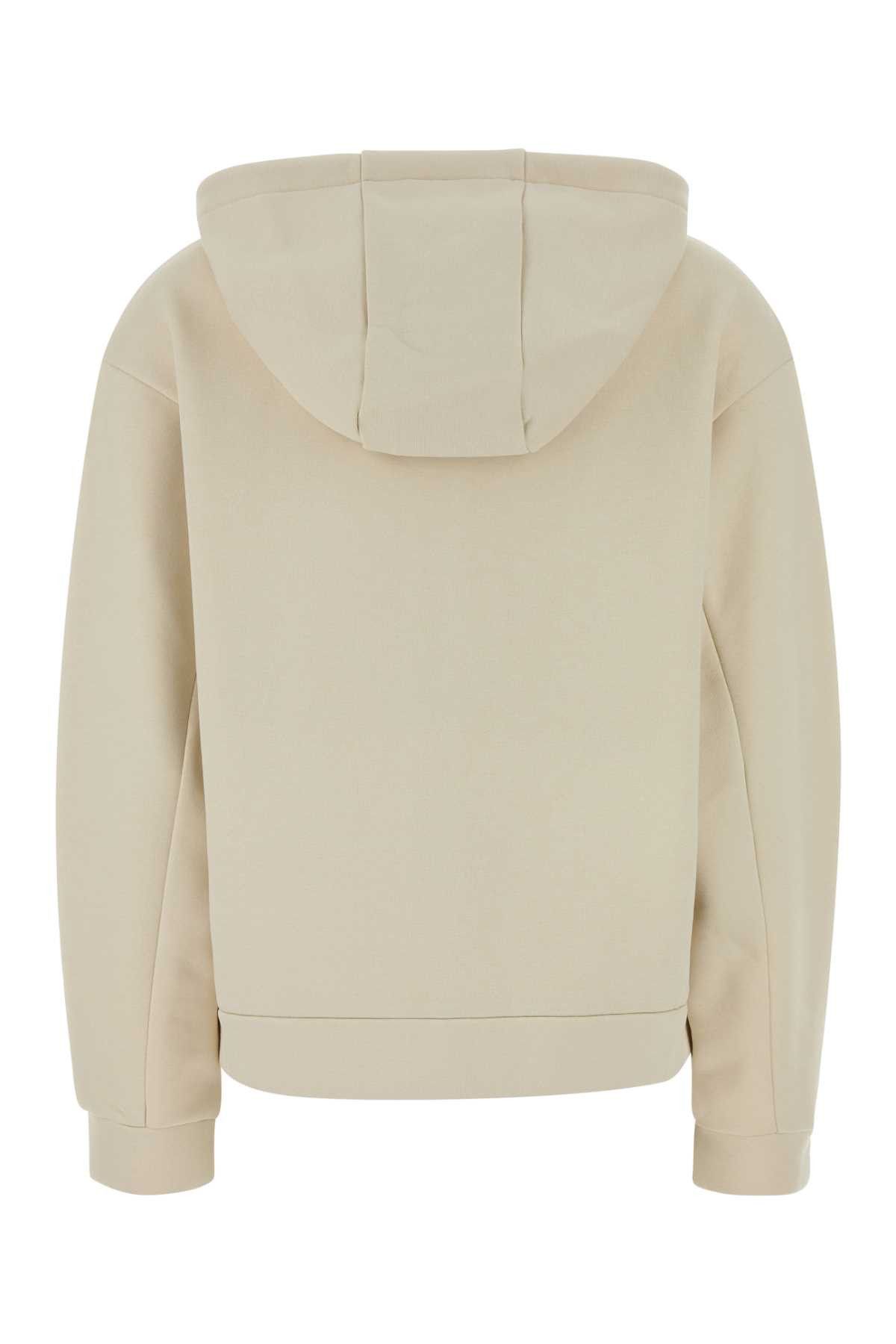 Moncler Ivory Cotton Blend Oversize Sweatshirt Size M / US 6-8 / IT 42-44 - 2 Thumbnail