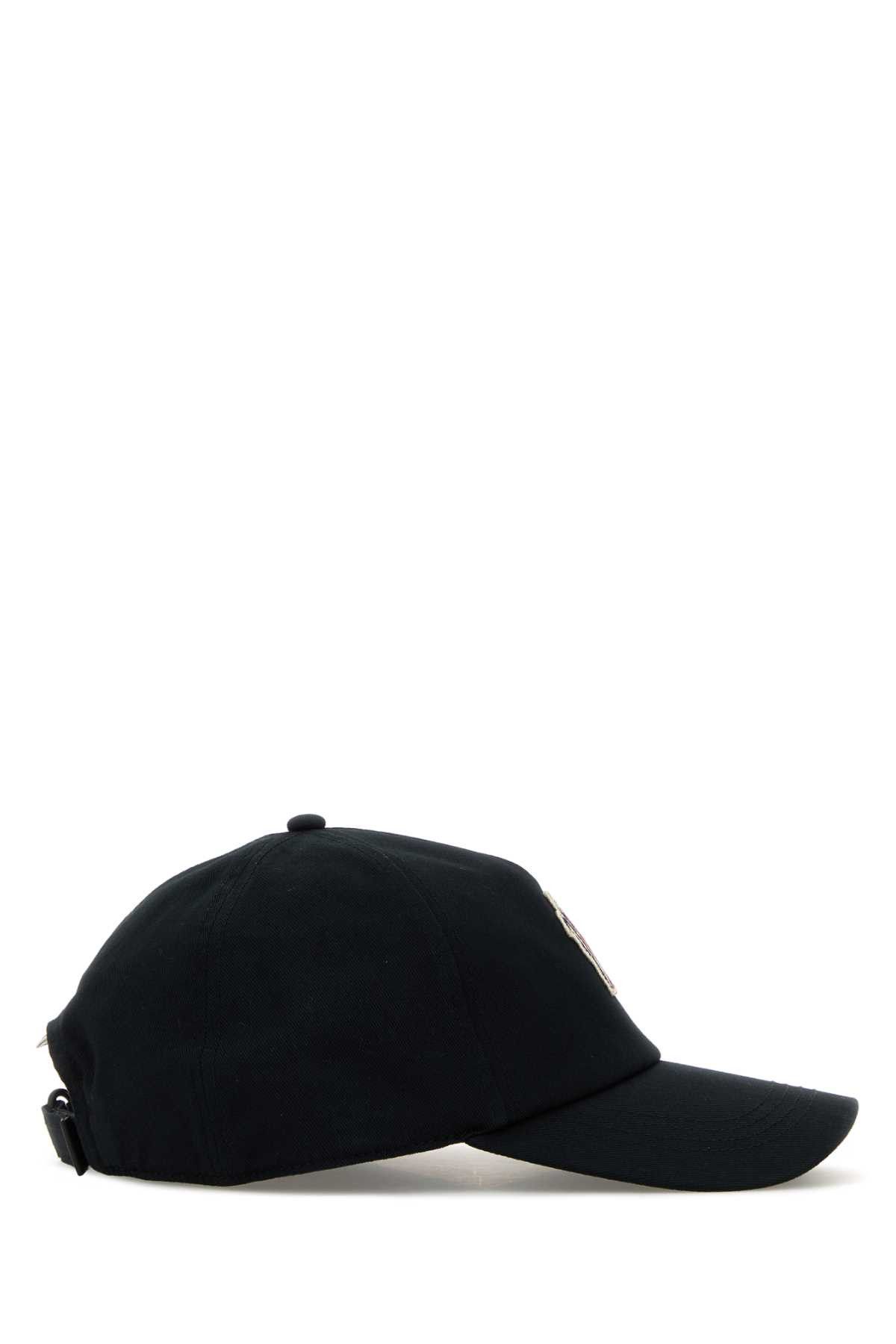 Moncler Grenoble Black Cotton Baseball Cap Size ONE SIZE - 2 Thumbnail